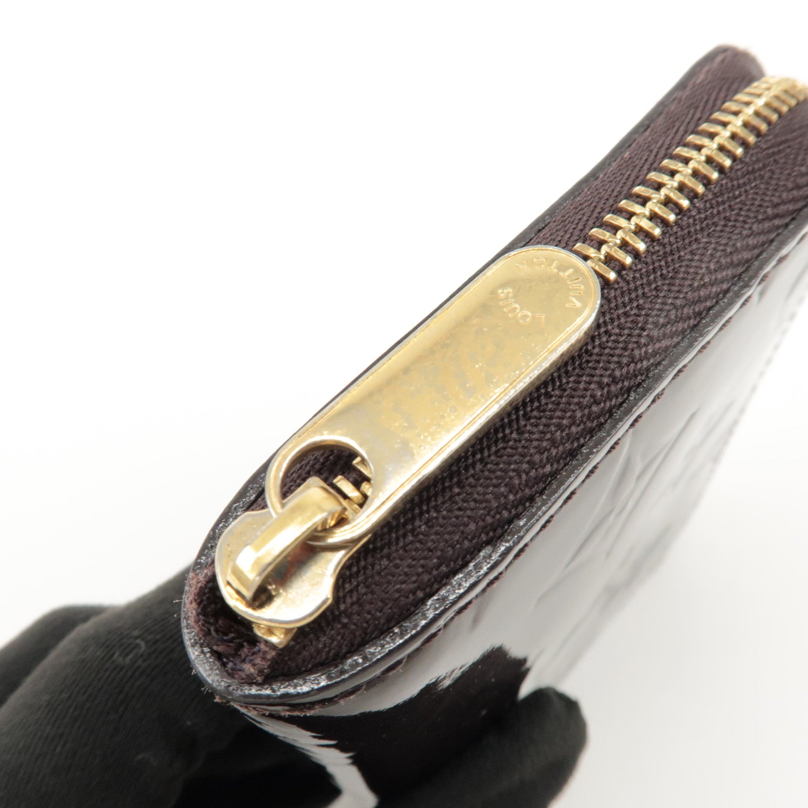 Louis Vuitton Monogram Vernis Zippy Coin Purse Amarante M93607 Used