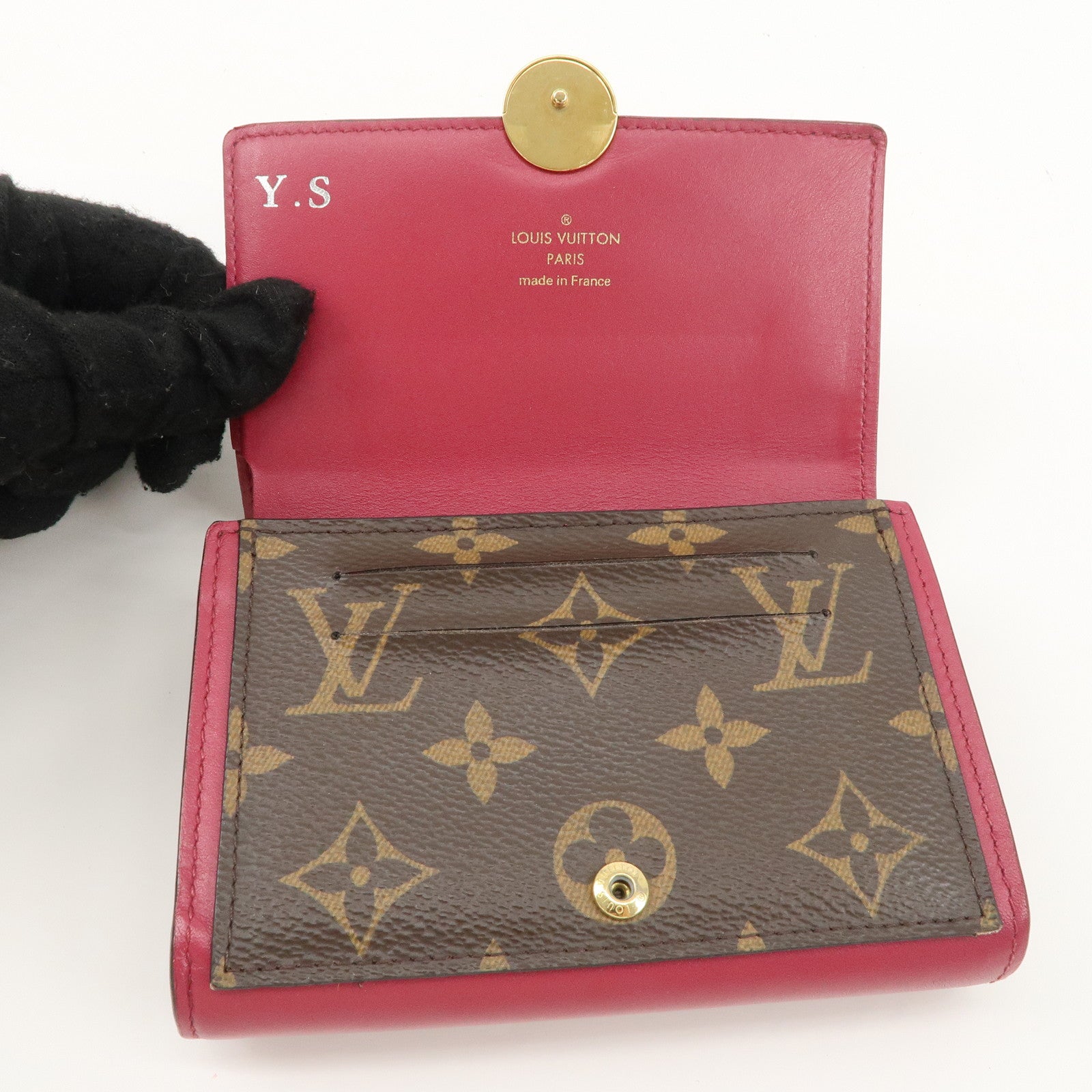 Louis Vuitton Set of 2 Monogram Tri-fold Wallet M64588 M64586 Used