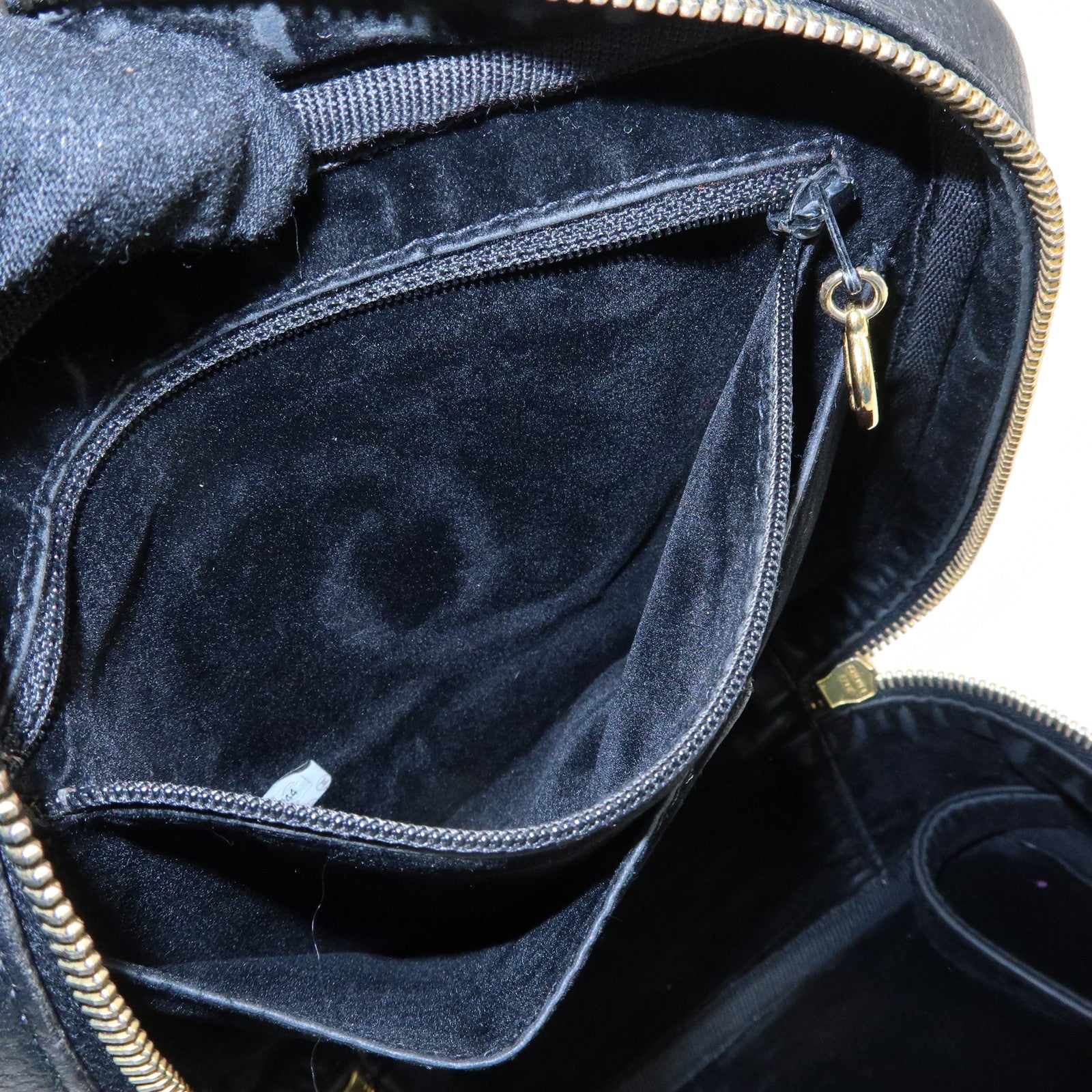 CHANEL COCO Mark Caviarskin 2Way Bag Cosmetic Bag Black A07061