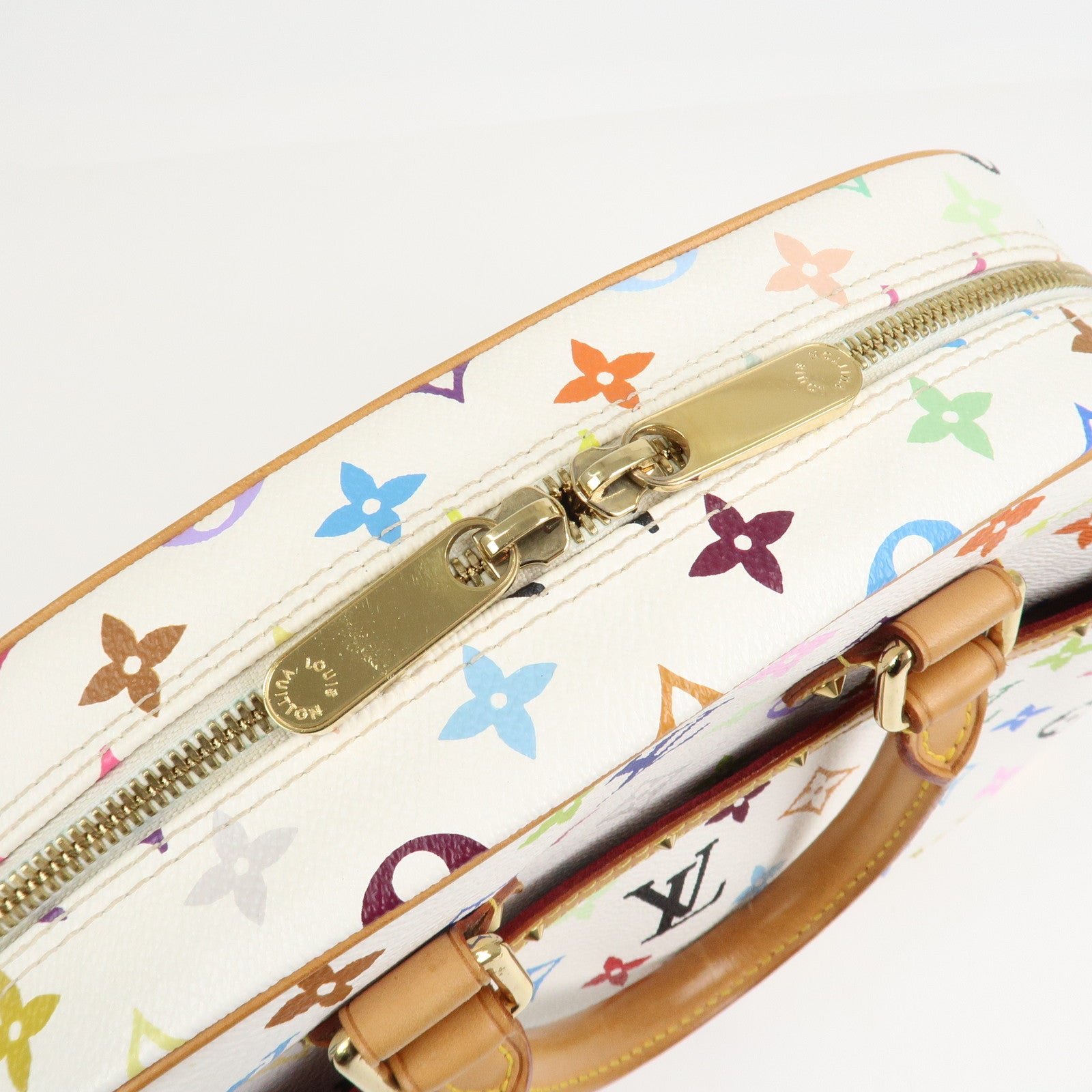 Louis Vuitton Monogram Multicolor Trouville Hand Bag Blanc M92663