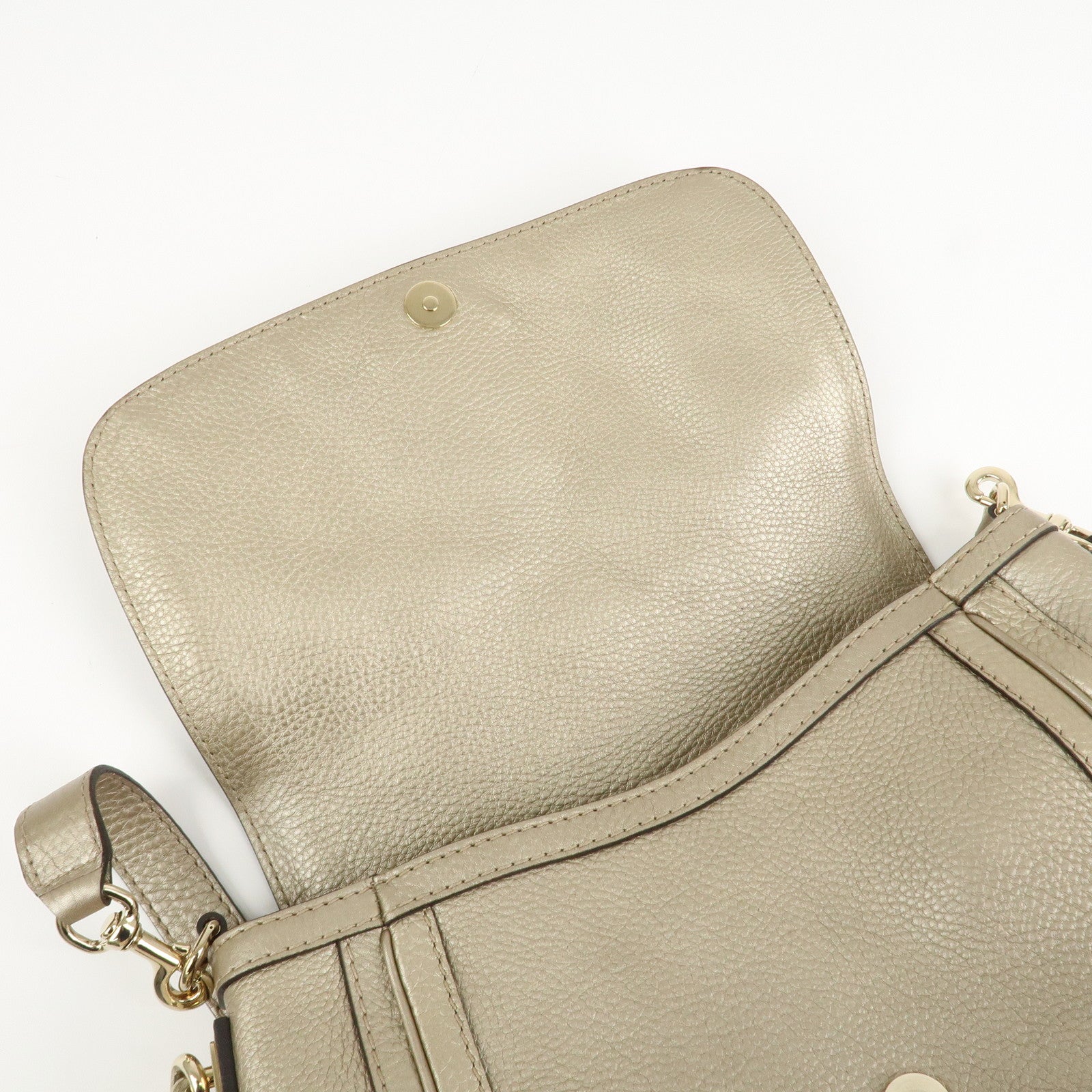 GUCCI Bamboo Leather Bella 2Way Shoulder Bag Hand Bag Gold 282301