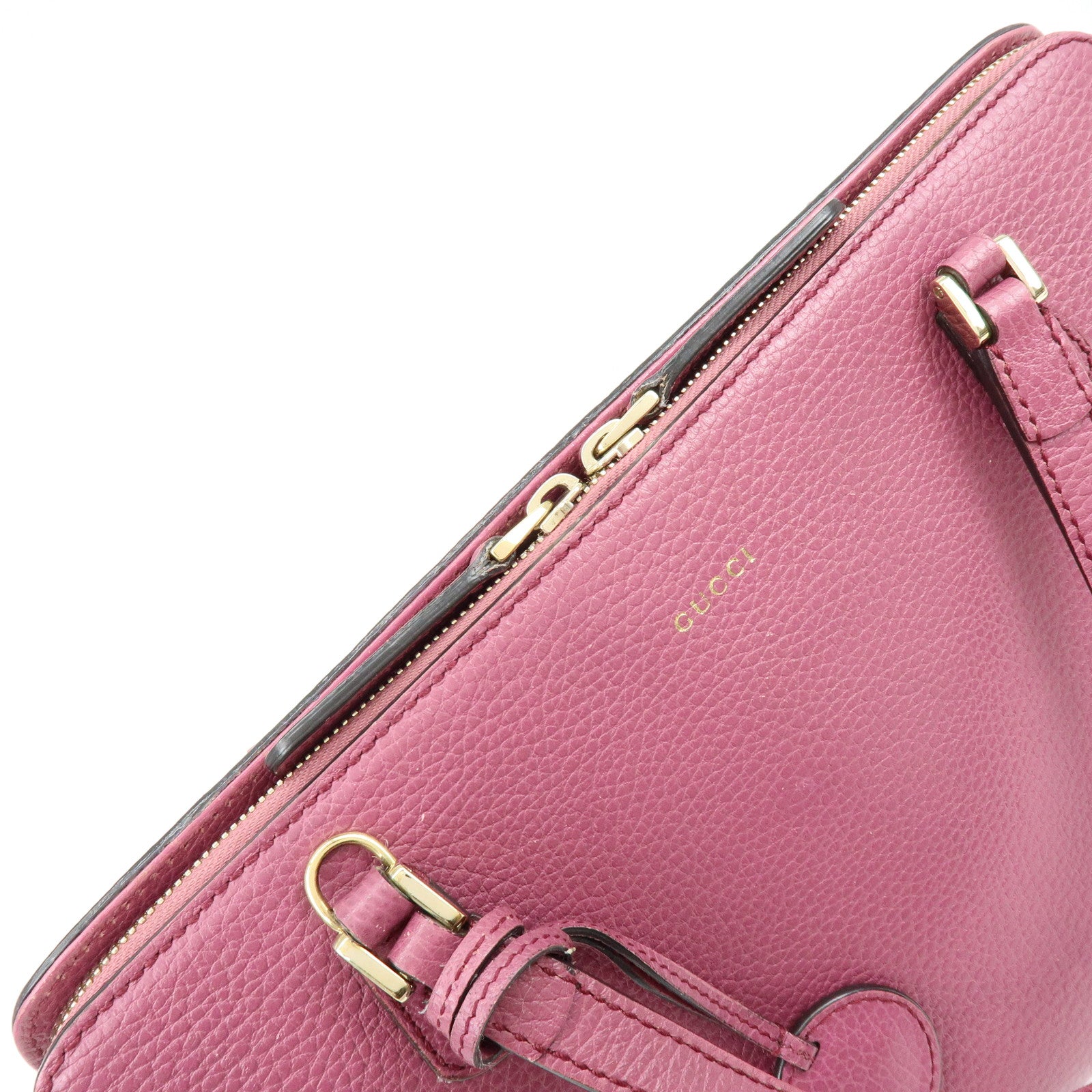 GUCCI Logo Leather 2Way Bag Hand Bag Shoulder Bag Pink 391987