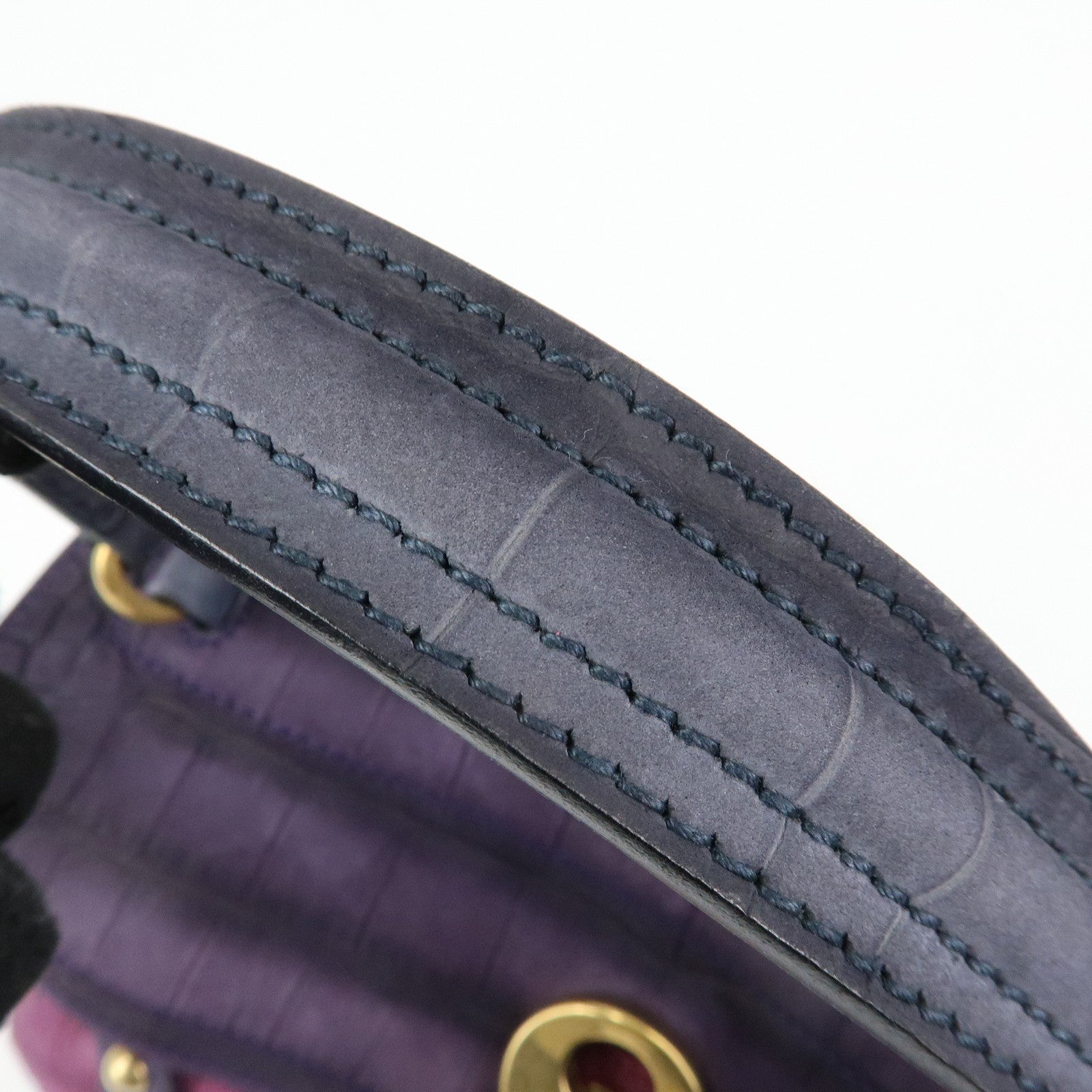 SAINT LAURENT PARIS Muse Two Suede Leather 2way Bag Purple Pink