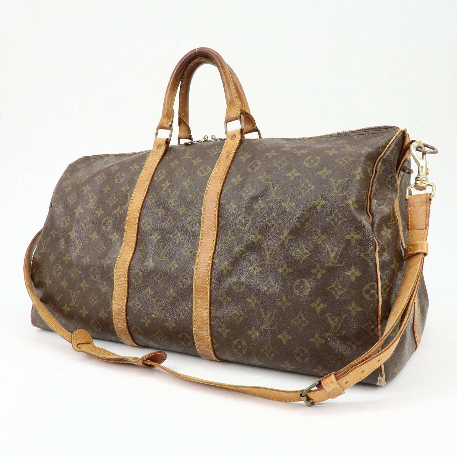 Louis Vuitton Monogram Keep All Bandouliere 55 Boston Bag M41414