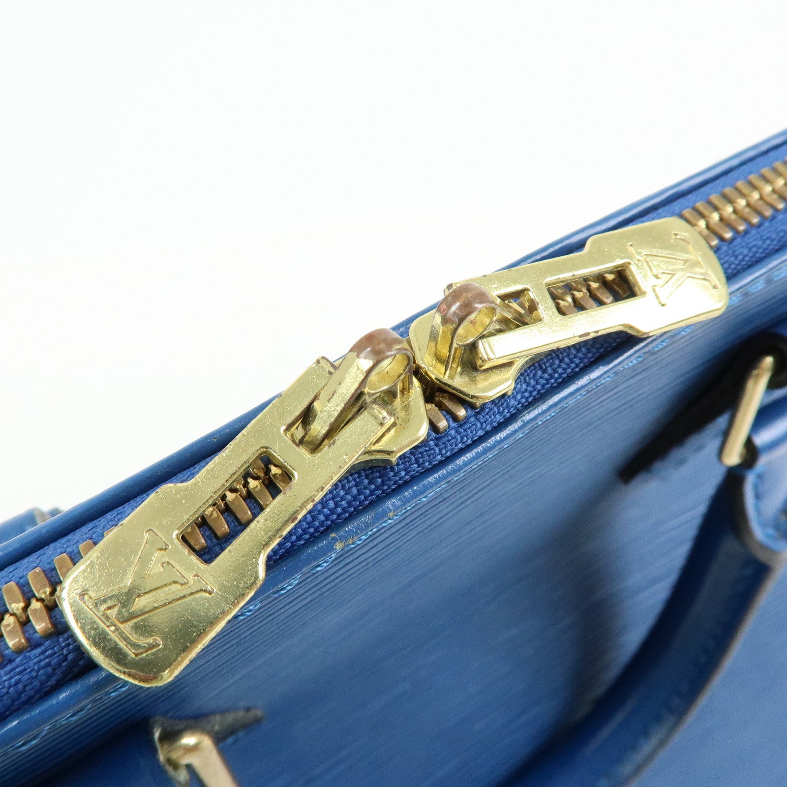 Louis Vuitton Epi Leather Alma Hand Bag Toledo Blue M52145
