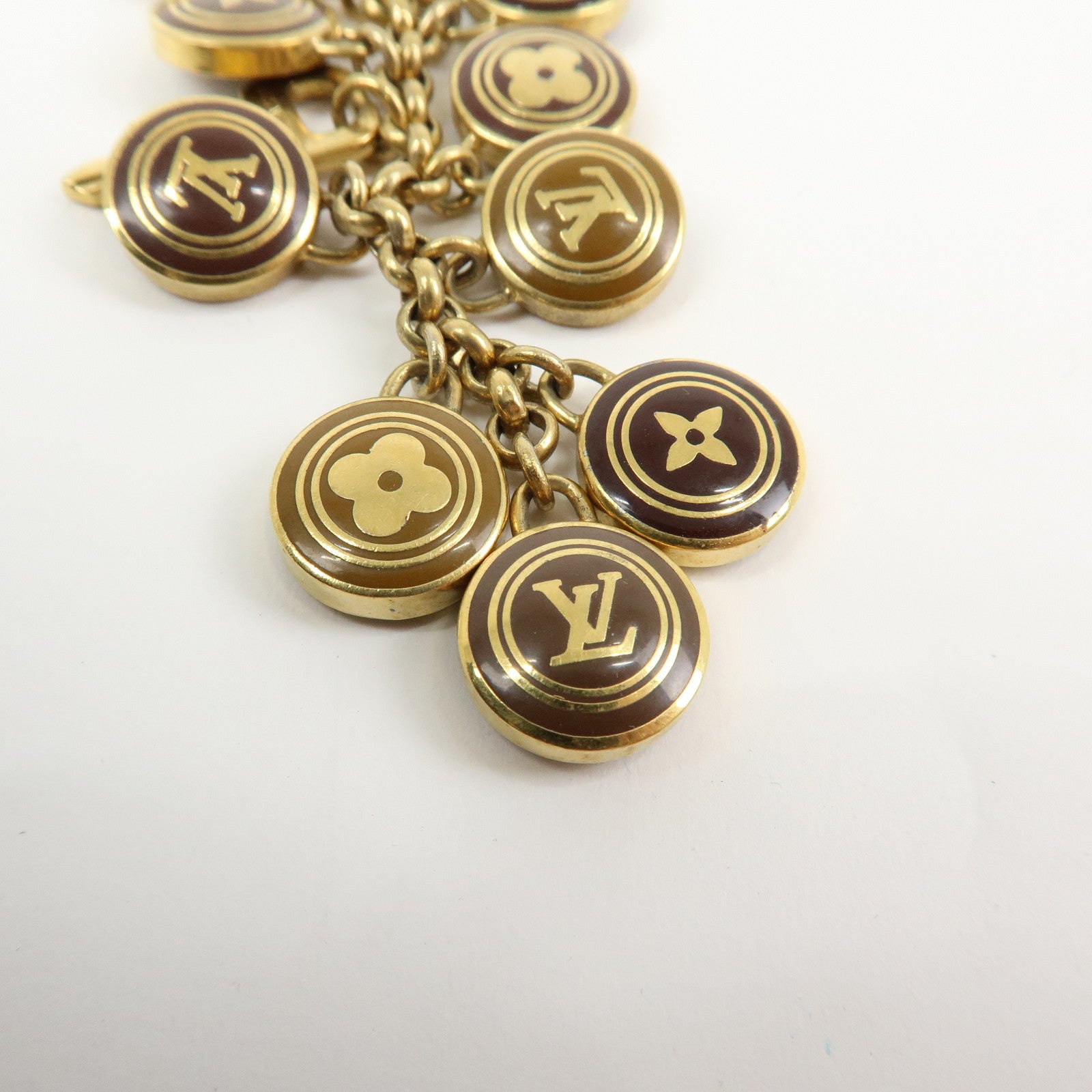 Louis Vuitton Porte Cles Pastilles Bag Charm Gold Brown M65387