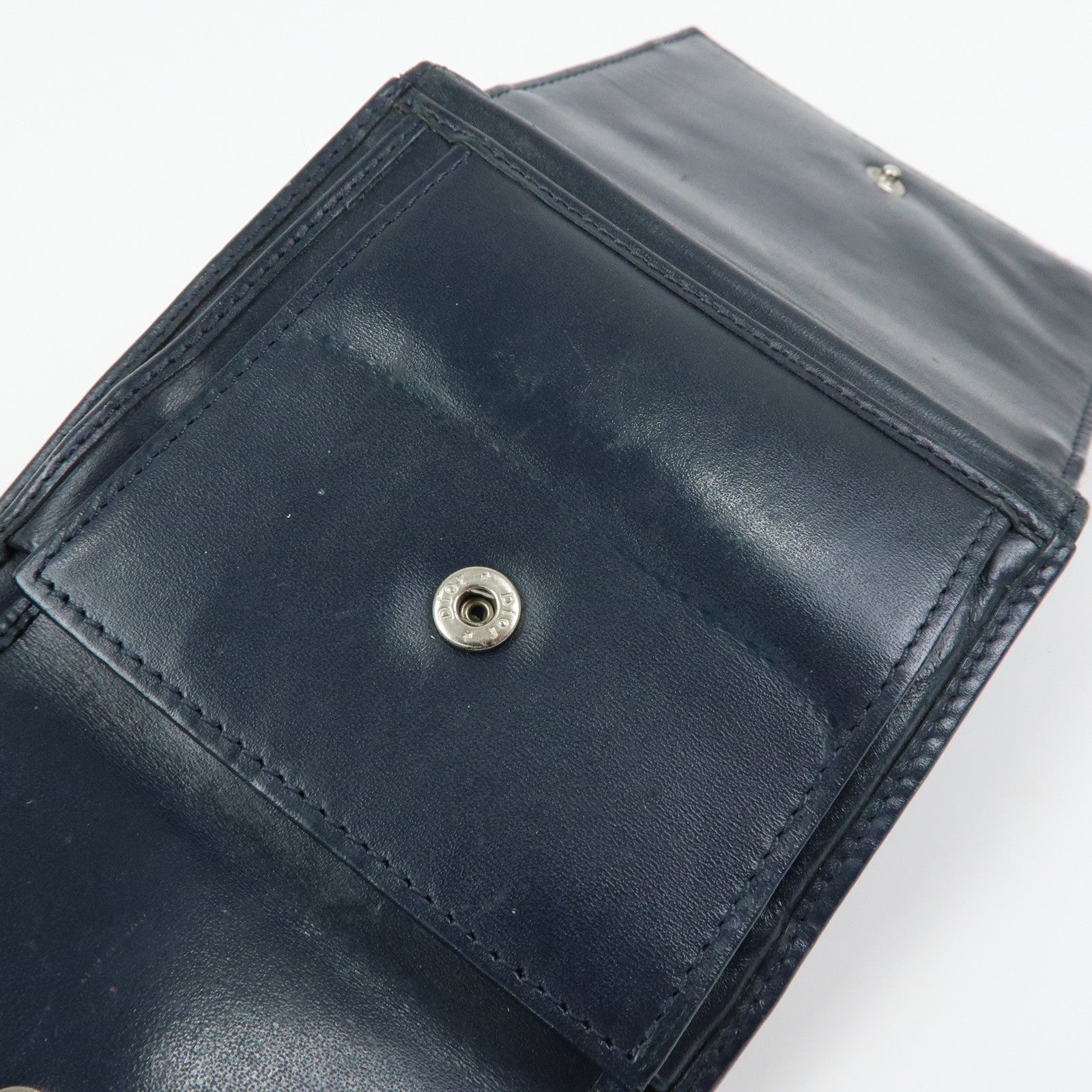 Christian Dior Trotter Set of2 Jacquard Canvas Leather Wallet Charm