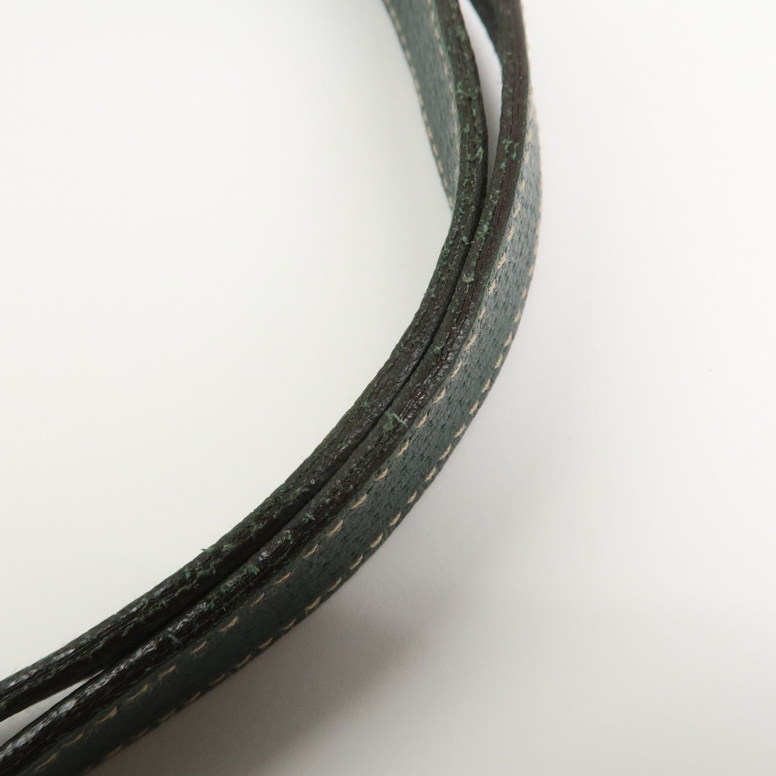 GUCCI Abbey GG Canvas Leather Tote Bag Beige Dark Green 141470