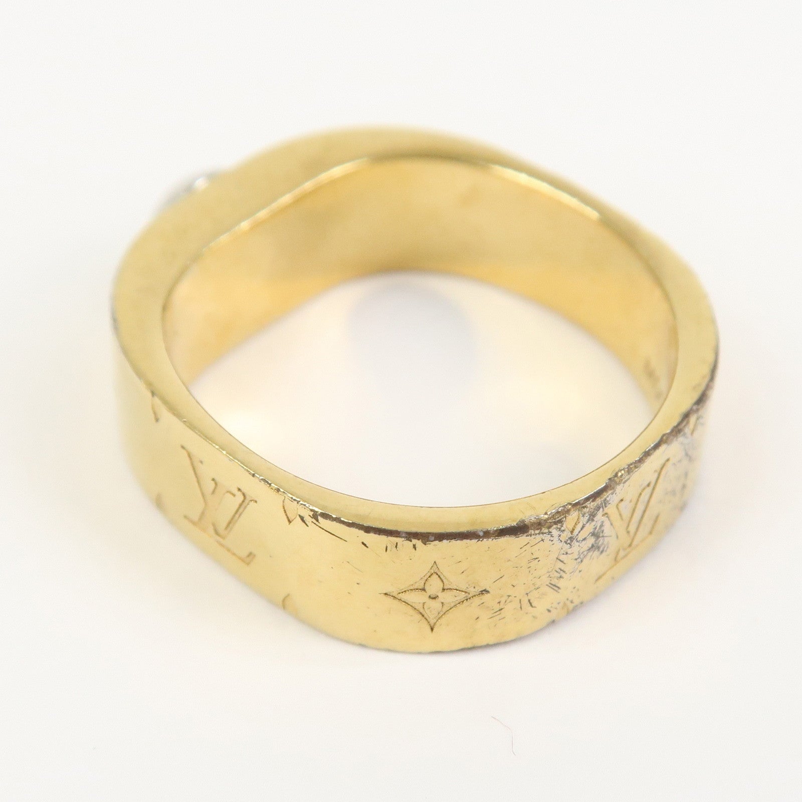 Louis Vuitton Nanogram Metal Ring Gold M M00211