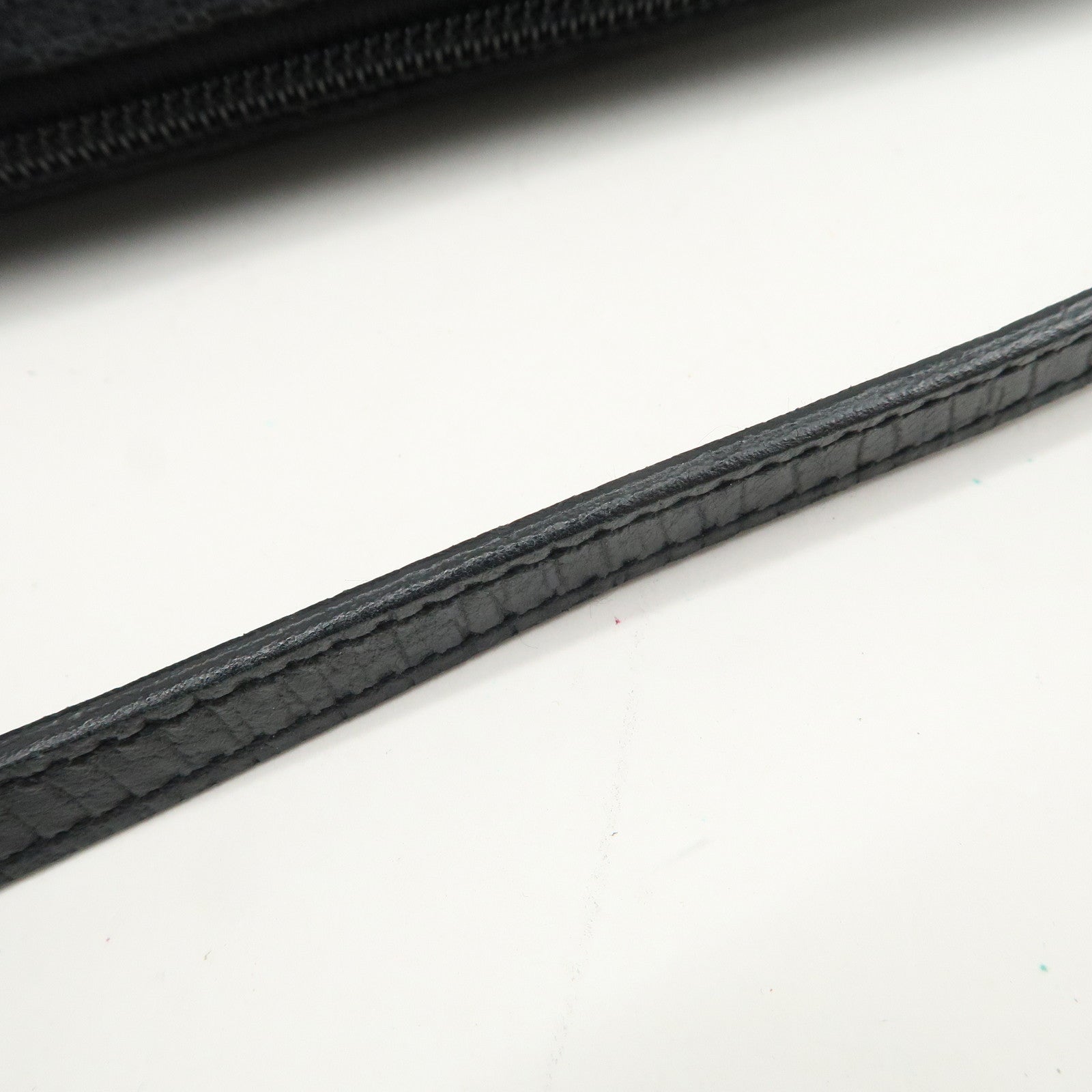 GUCCI Boat Bag GG Monogram Canvas Leather Hand Bag Black 07198