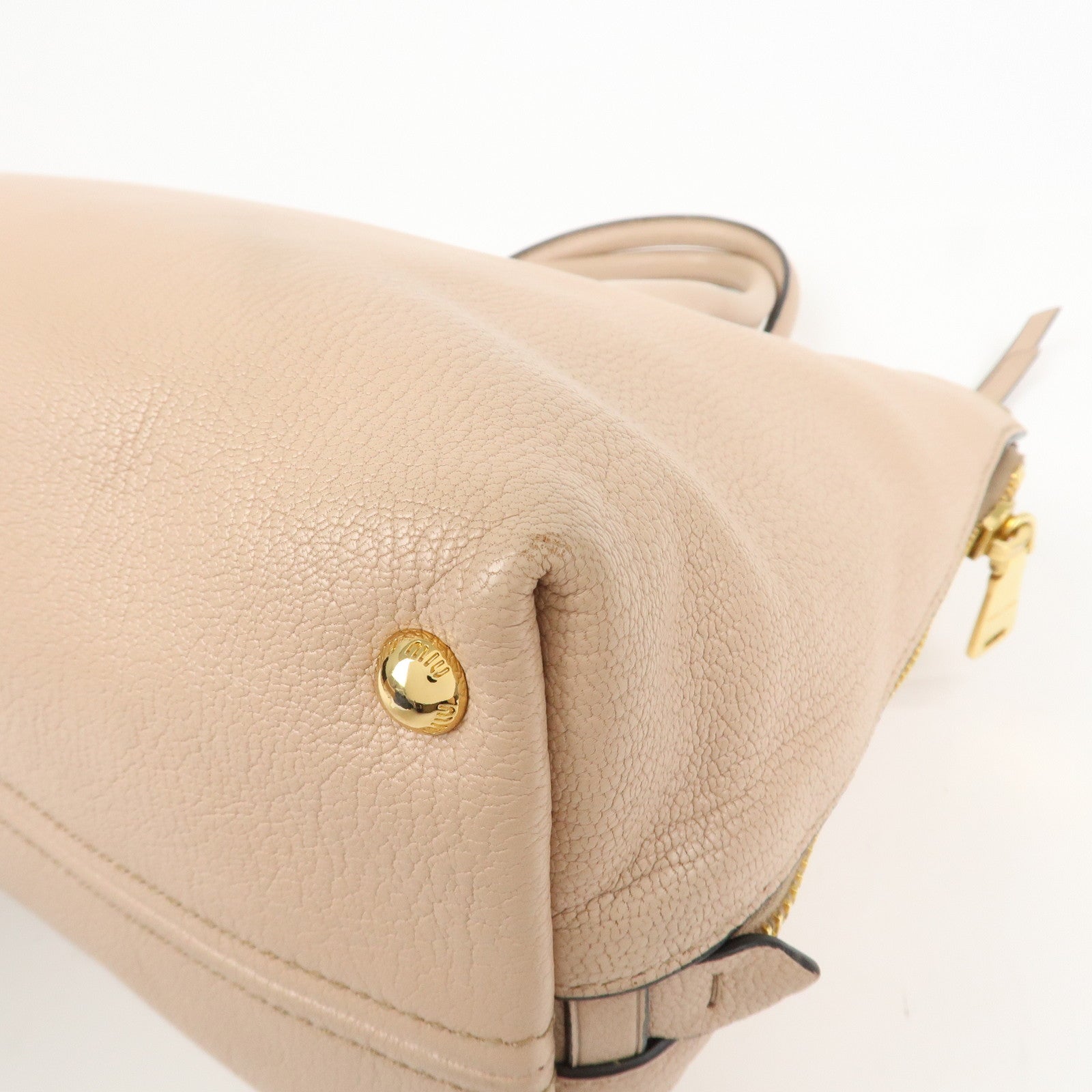 MIU MIU MADRAS 2WAY Bag Hand Bag Shoulder Bag Pink RN1016
