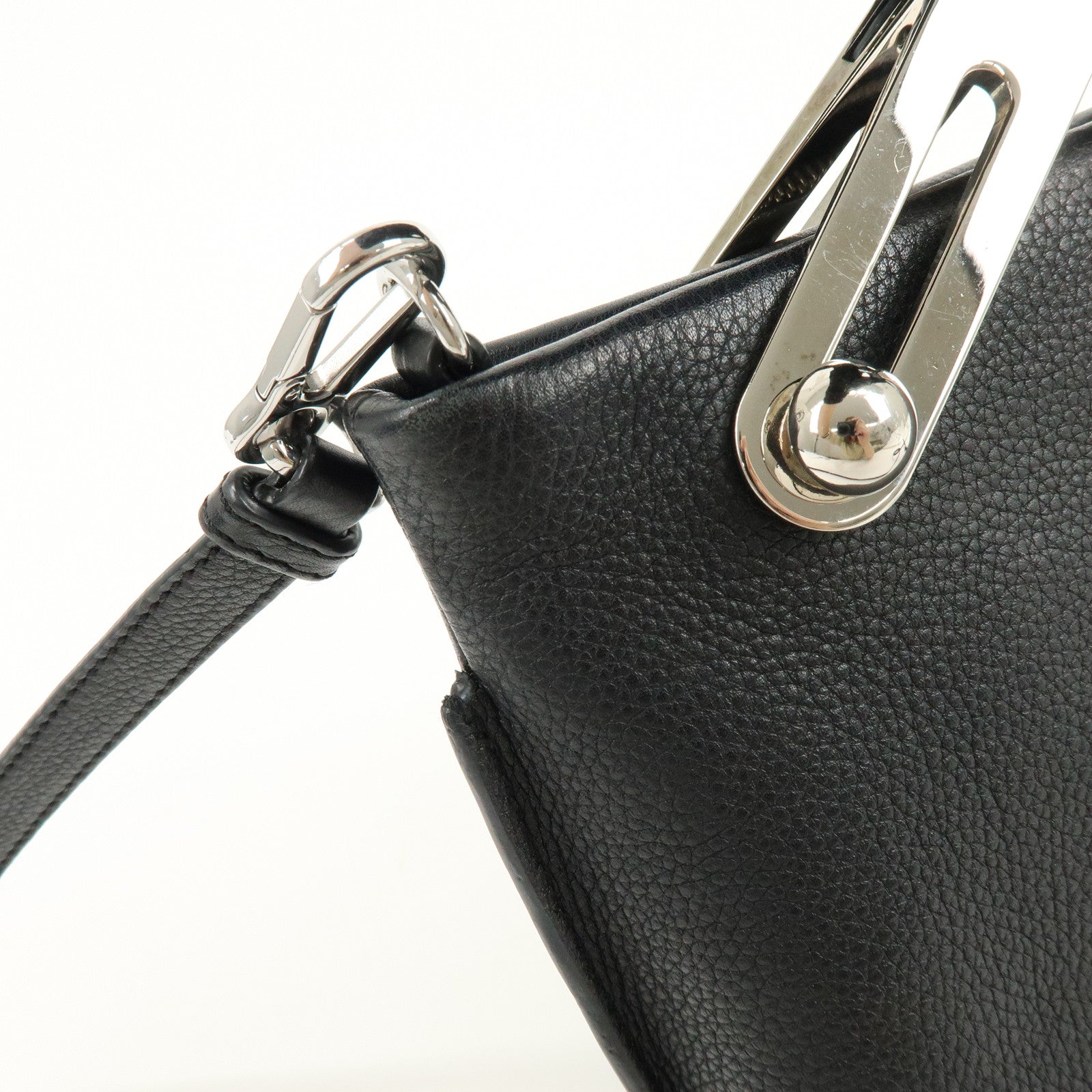 LOEWE Anagram Missy Small Calf Leather 2Way Bag Shoulder Bag Black