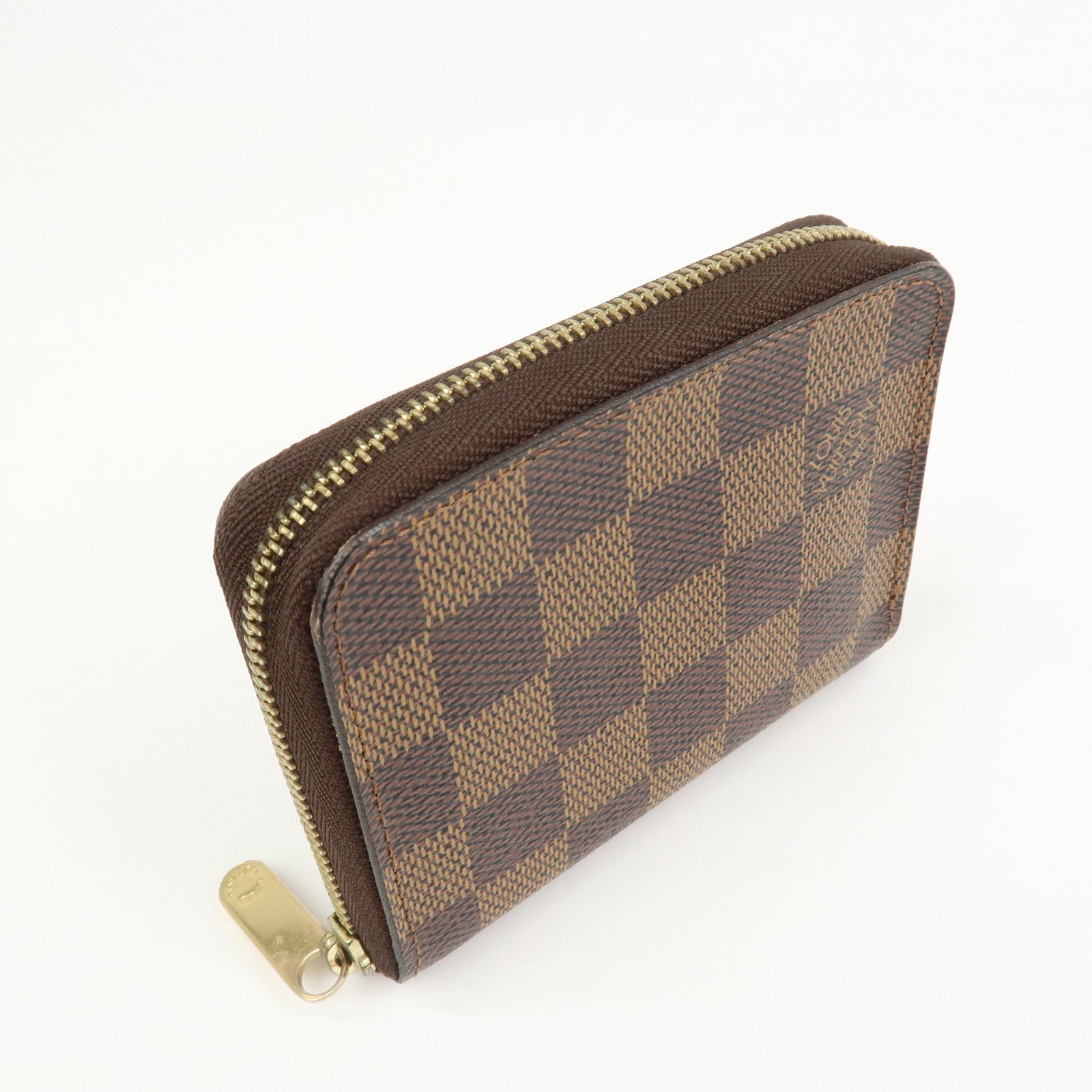 Louis Vuitton Damier Zippy Coin Case Wallet Brown N63070