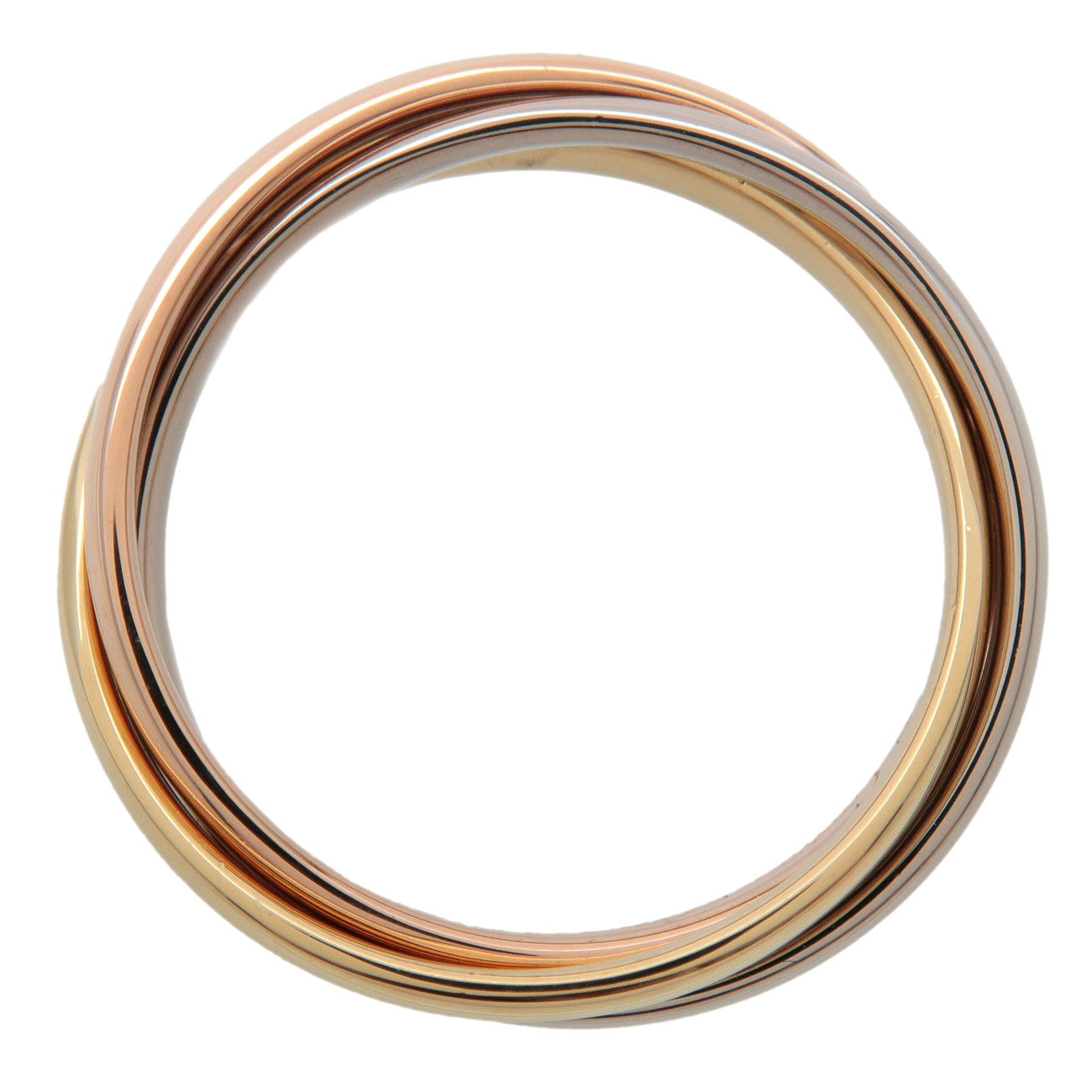 Cartier Trinity Ring SM K18 750YG/WG/PG #54 US7