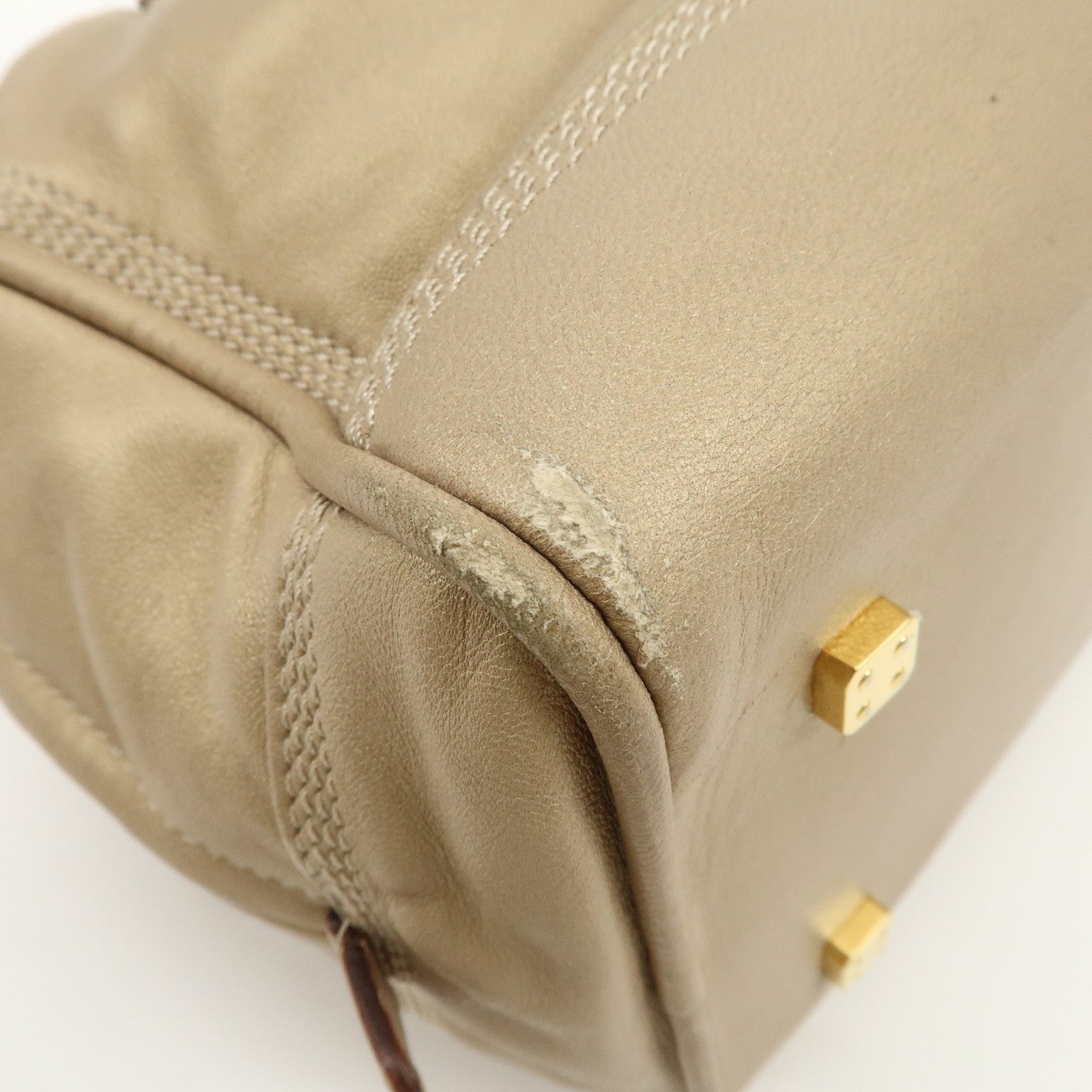 LOEWE Anagram Amazona 28 Nappa Leather Hand Bag Gold