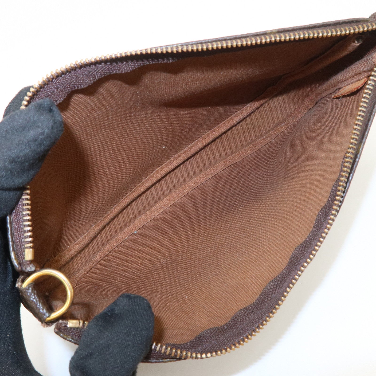 Louis Vuitton Monogram Pochette Accessoires Hand Bag Brown M51980