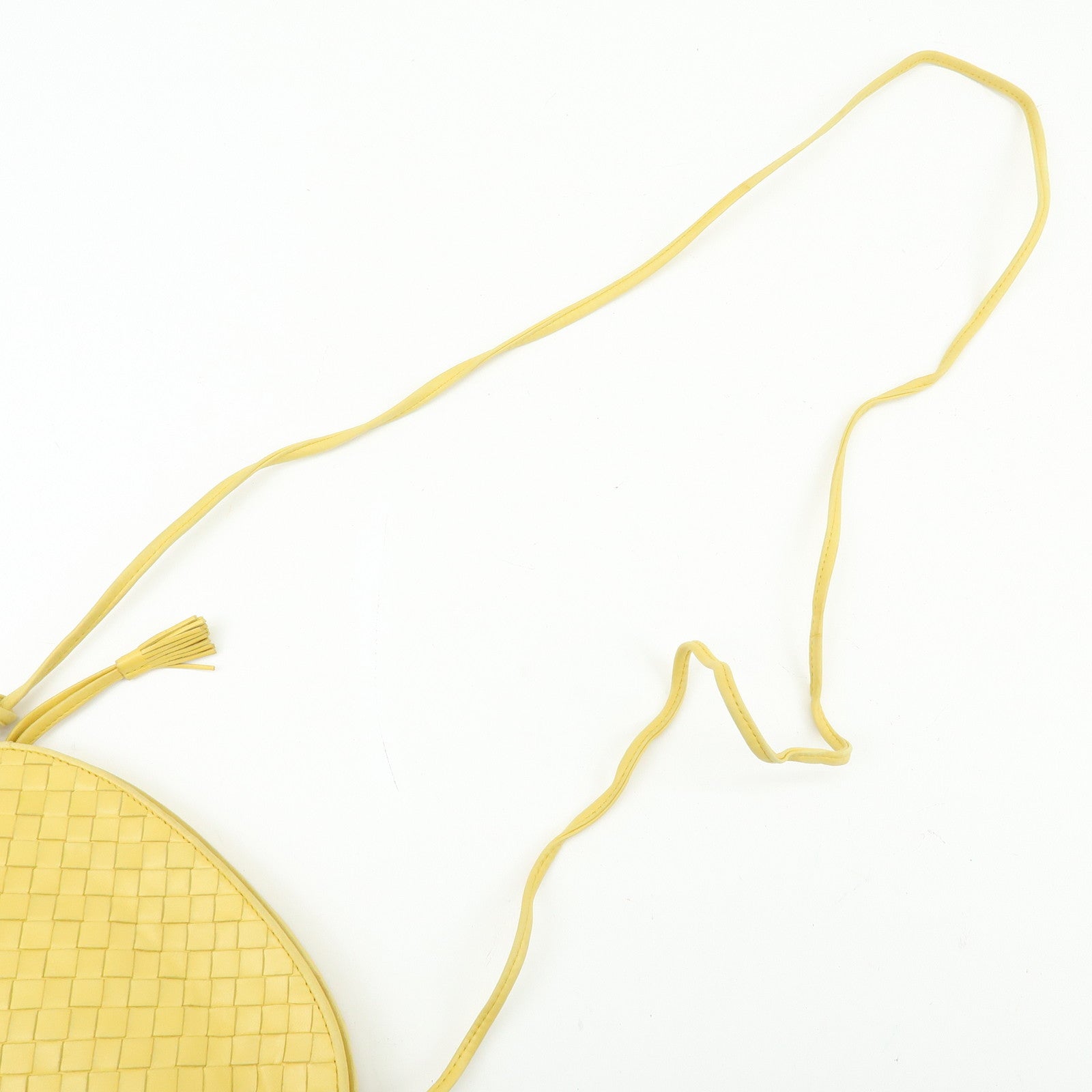 BOTTEGA VENETA Intrecciato Leather Shoulder Crossbody Bag Yellow