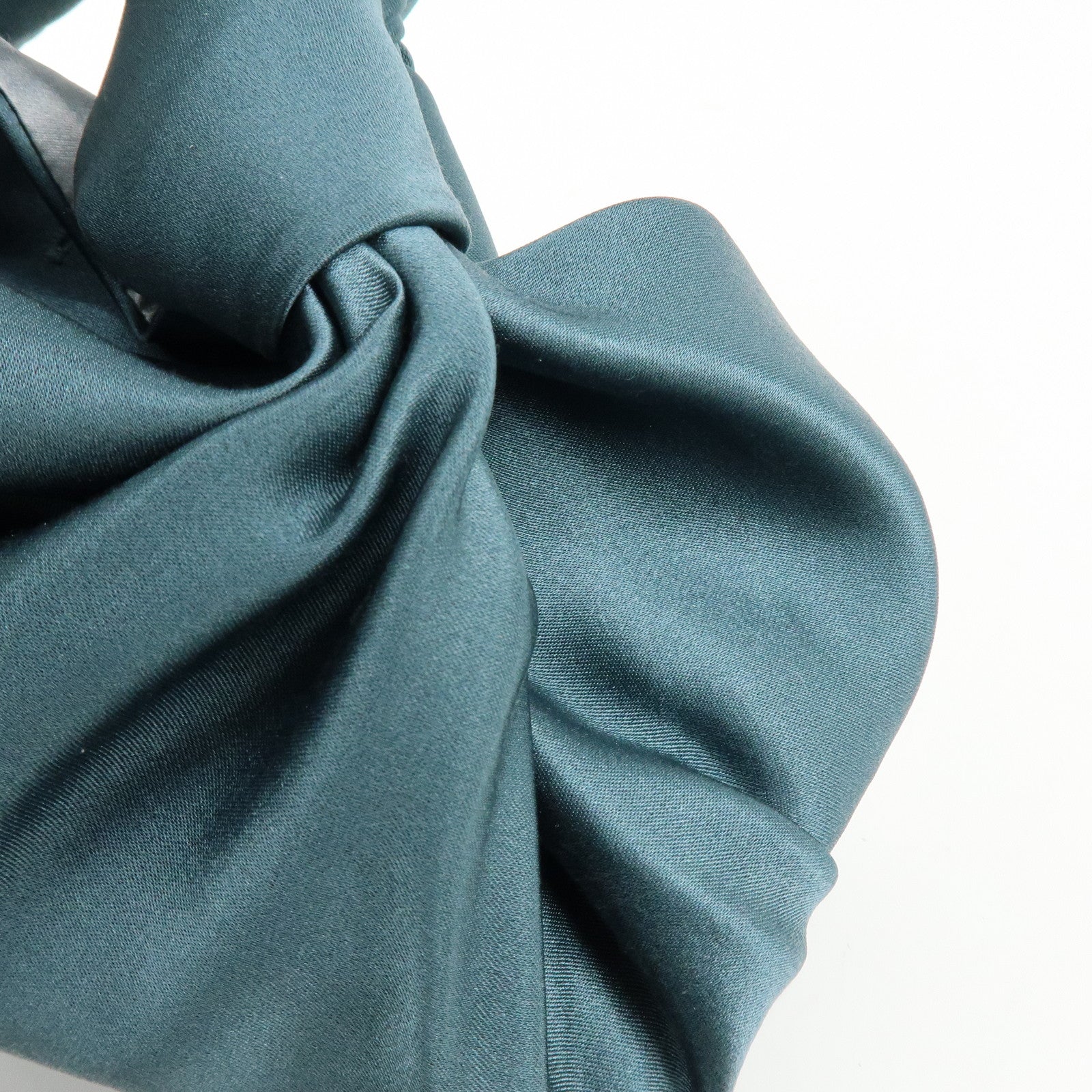 THE ROW Ascot Silk100% Hand Bag Emerald Green