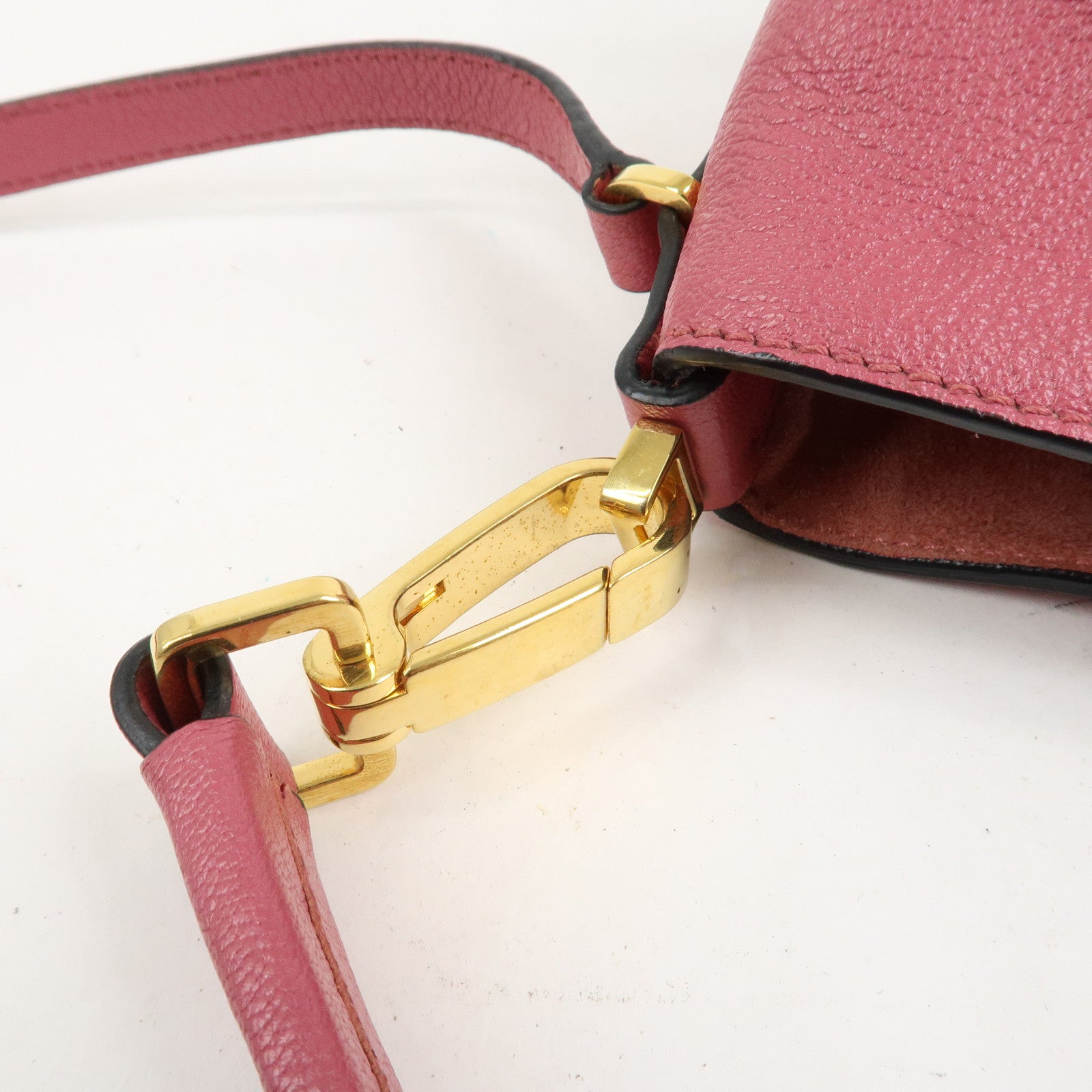 MIU MIU Madras 2Way Bag Hand Bag Shoulder Bag Pink RR1951