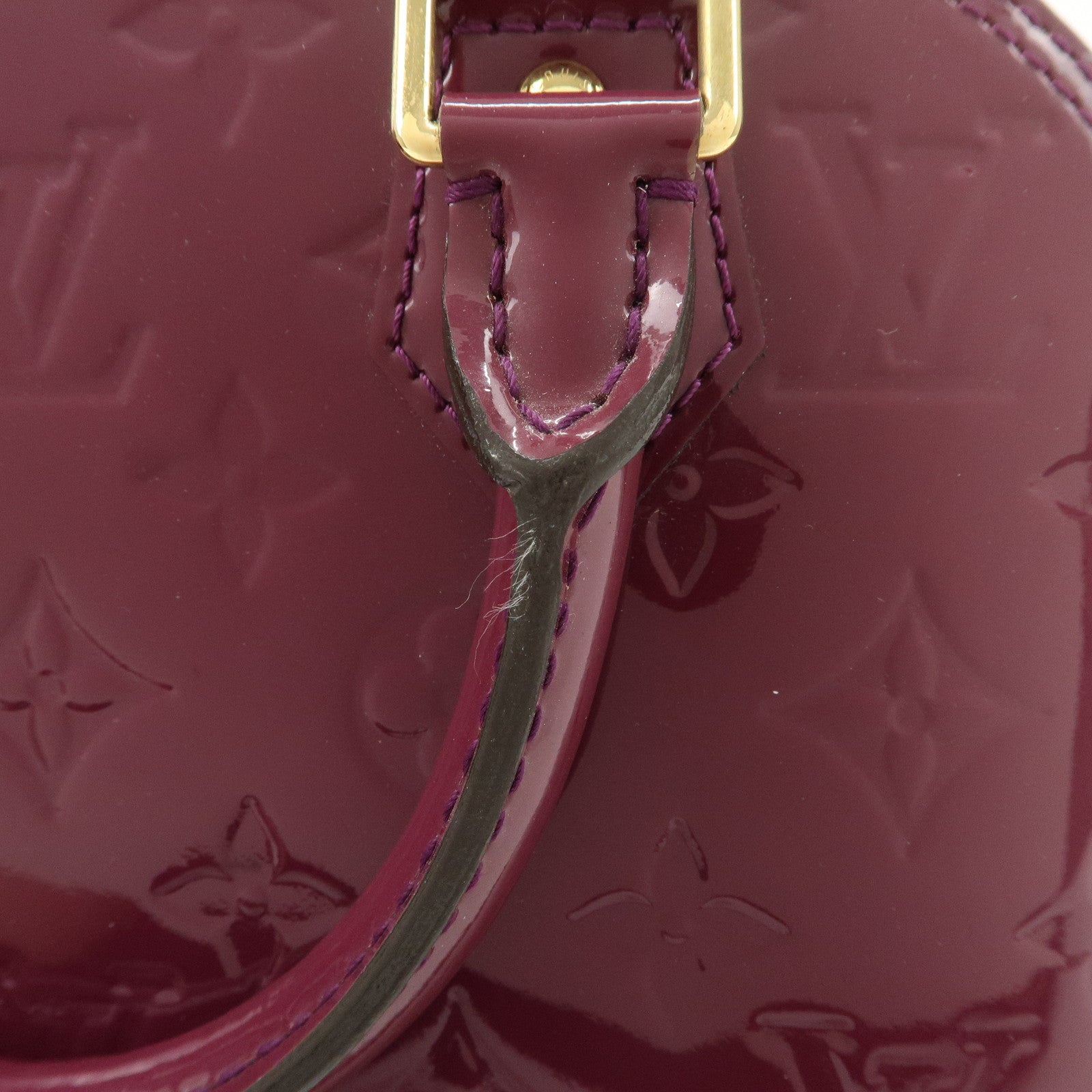 Louis Vuitton Monogram Vernis Alma BB 2Way Bag Magenta M50565