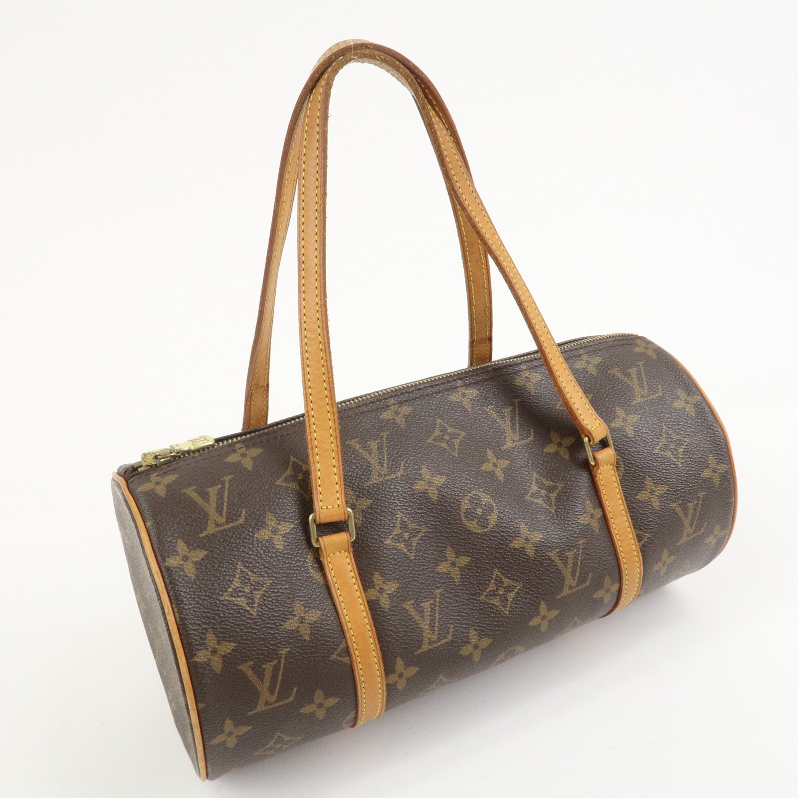 Louis Vuitton Monogram Papillon 30 Hand Bag Brown M51385