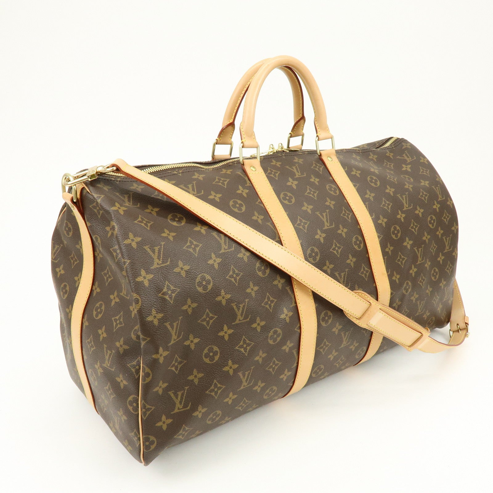 Louis Vuitton Monogram Keep All Bandouliere 55 Boston Bag M41414