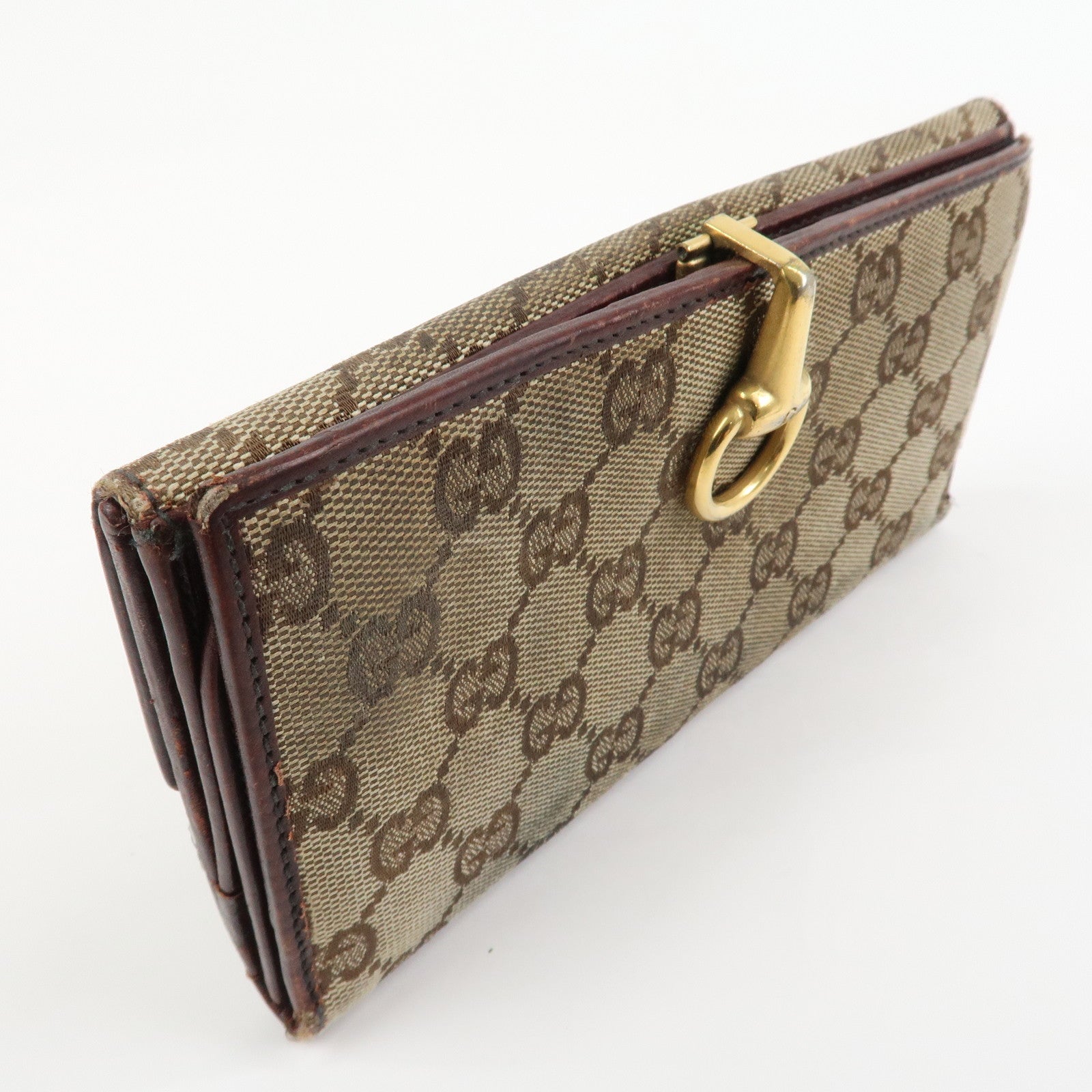 GUCCI Set of 3 Wallet GG Supreme Guccissima Leather Pink Beige