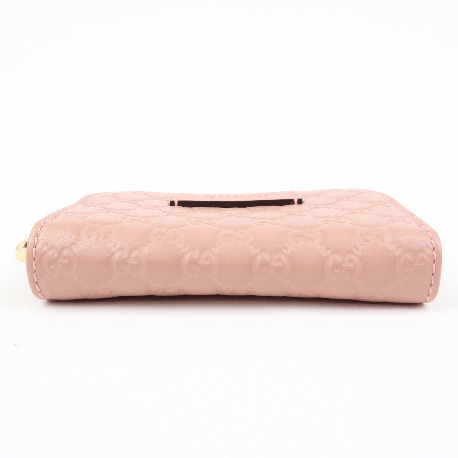 GUCCI Microguccissima Leather Coin Case Coin Purse Pink 449896