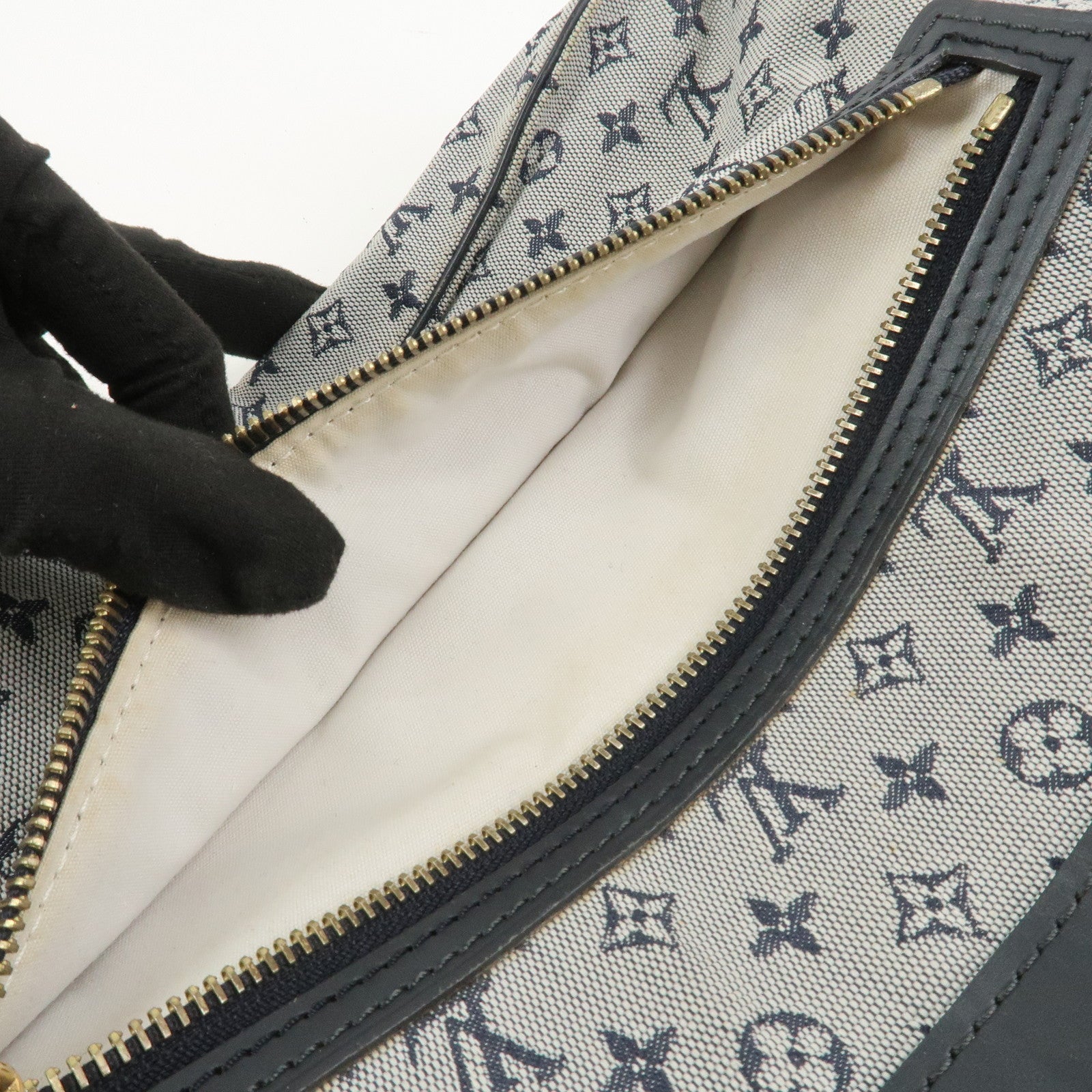 Louis Vuitton Monogram Mini Lin Lucille PM Hand Bag Blue M92676