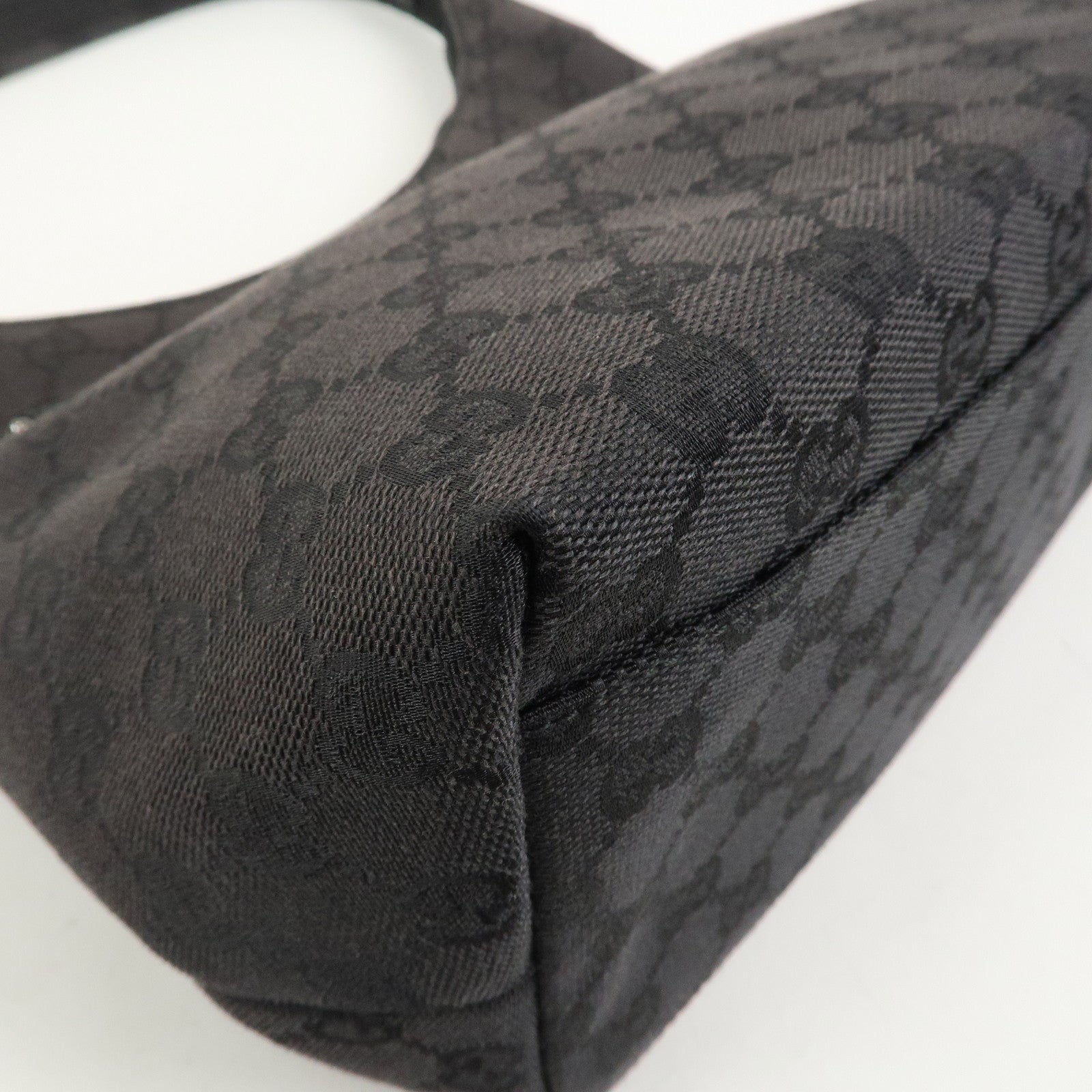 GUCCI GG Canvas Leather Shoulder Bag Hand Bag Brown 001・3386