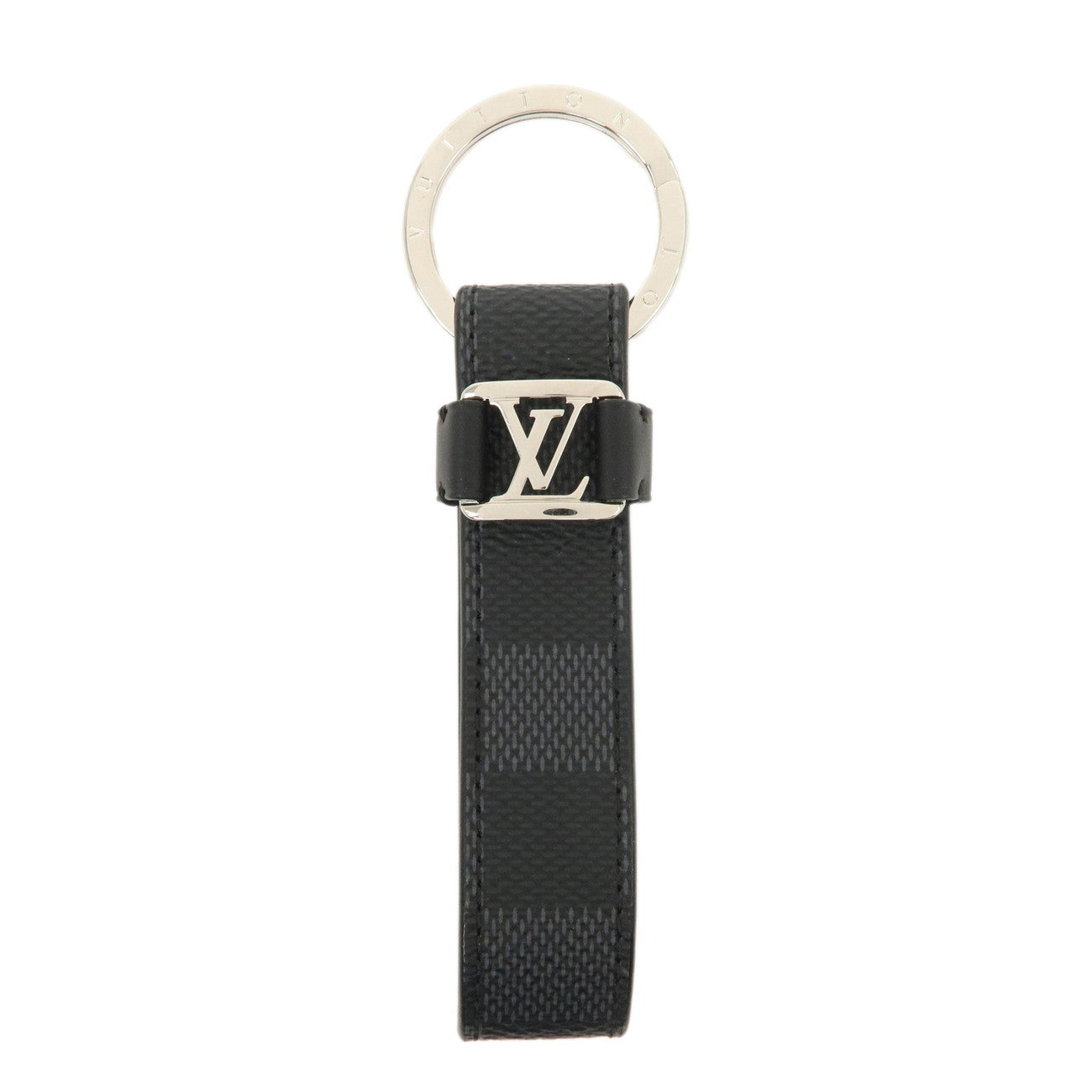 Louis Vuitton Damier Graphite Dragonne Key Chain Charm Grey M62706