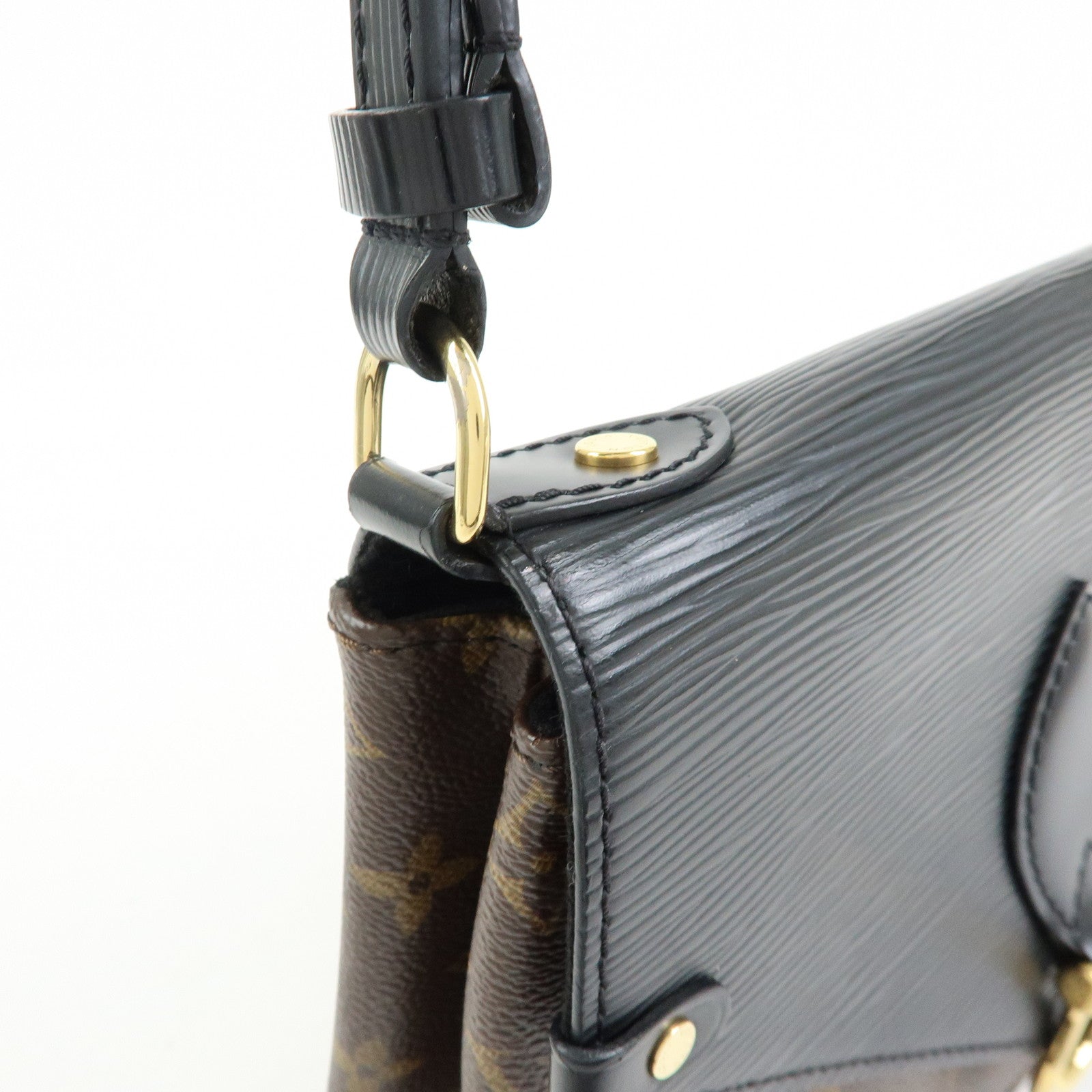 Louis Vuitton Monogram Epi Saint Michel Shoulder Brown Noir M44030