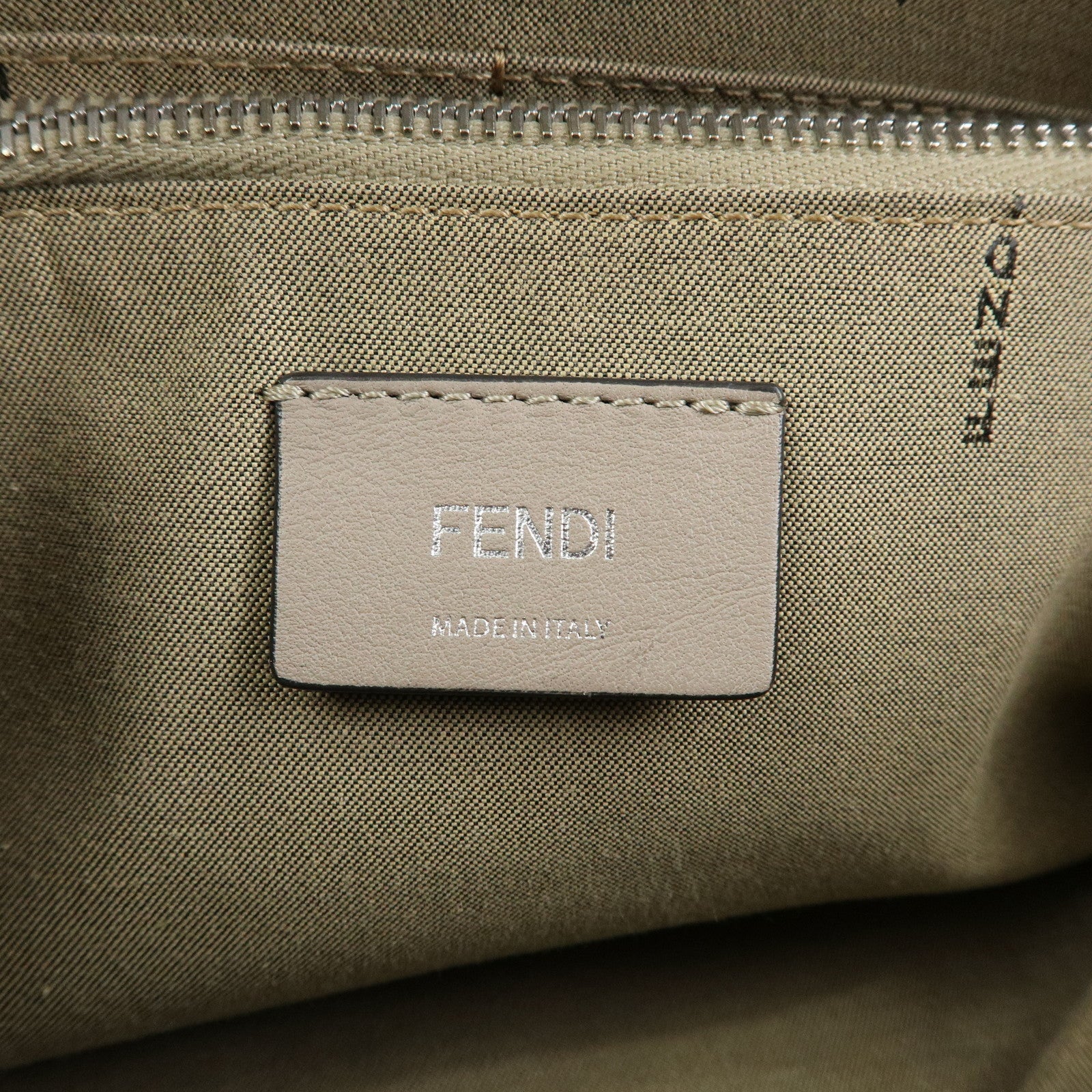 FENDI By The Way Medium Leather 2Way Bag Hand Bag Greige 8BL146