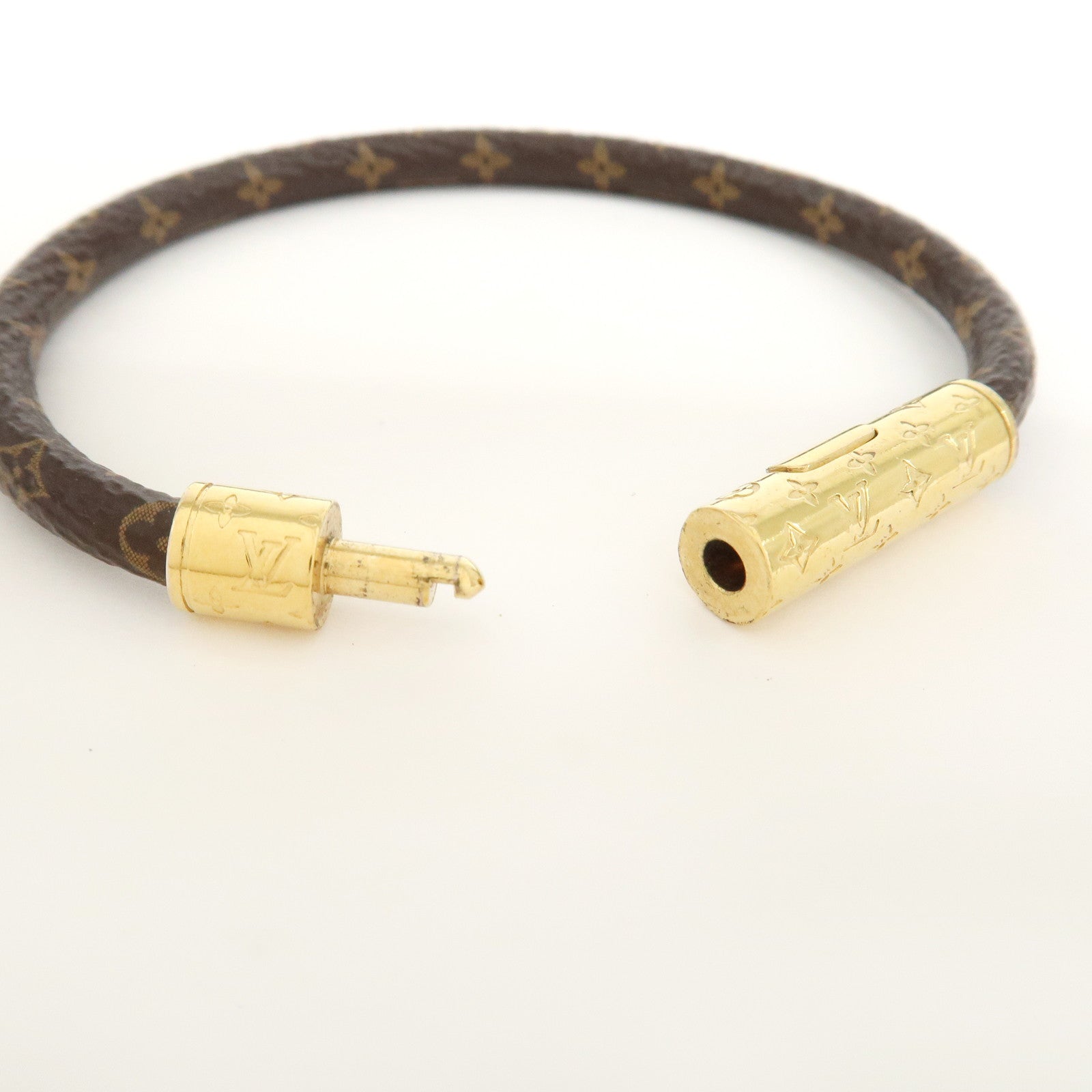 Louis Vuitton Monogram LV Confidential Bracelet Brown Gold M6334