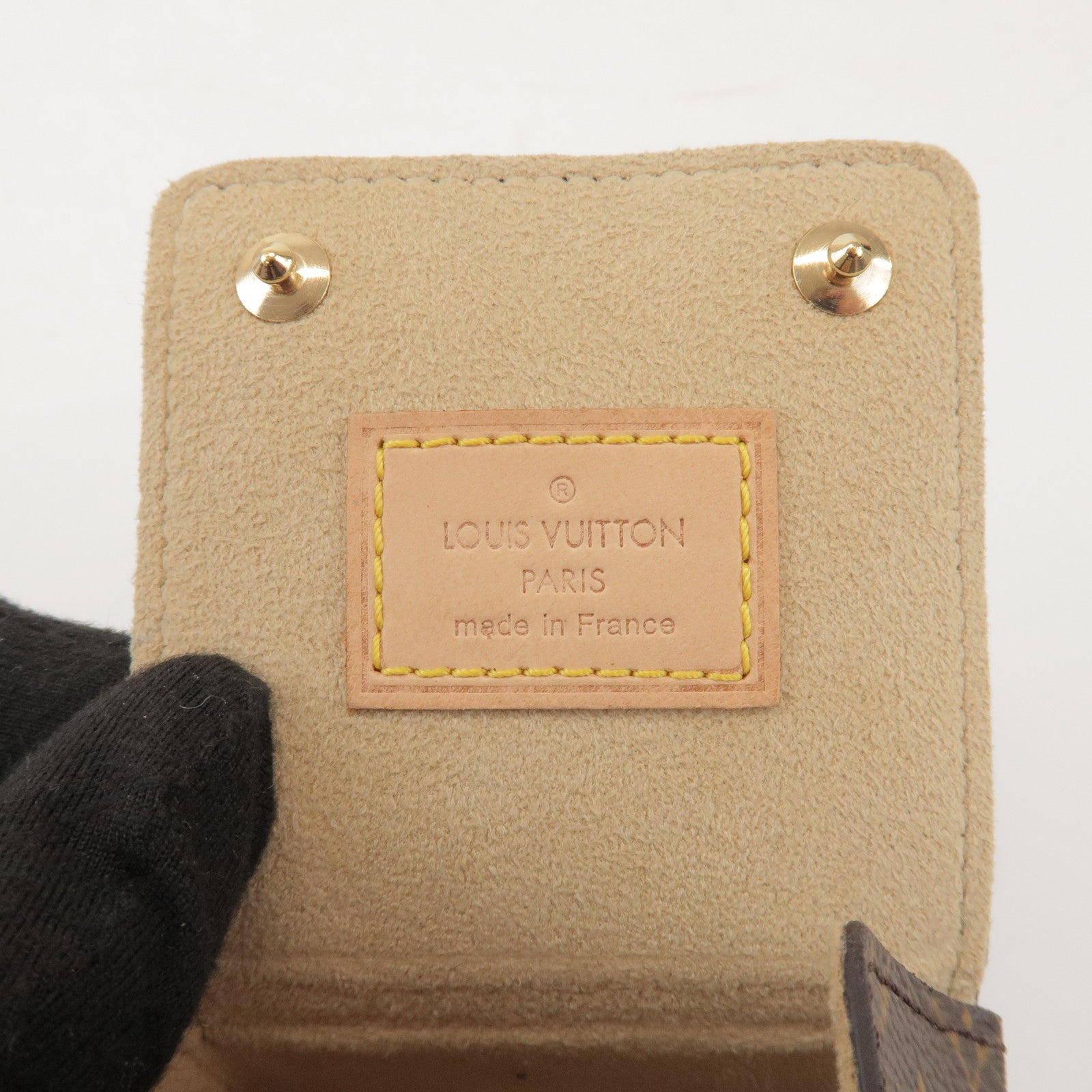 Louis Vuitton Monogram Set of 2 Ring Case Jewelry Case Brown