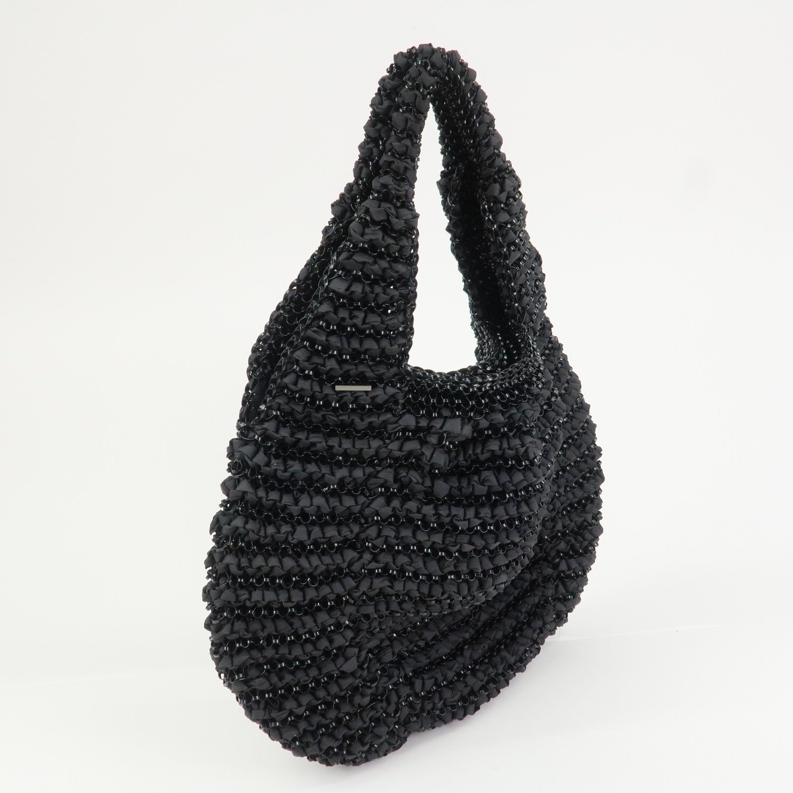 ANTEPRIMA PVC Nylon Hand Bag Shoulder Bag Black
