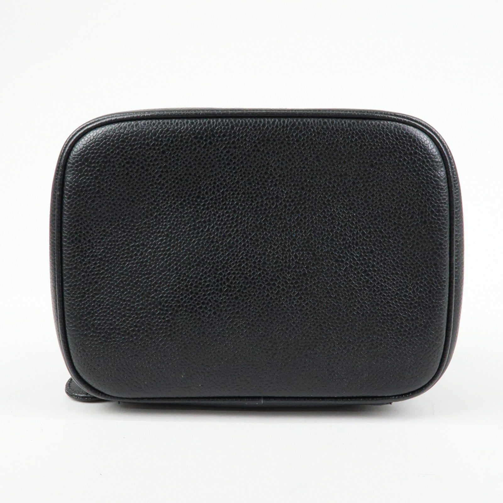 CHANEL COCO Mark Caviarskin Hand Bag Vanity Case Black A01997