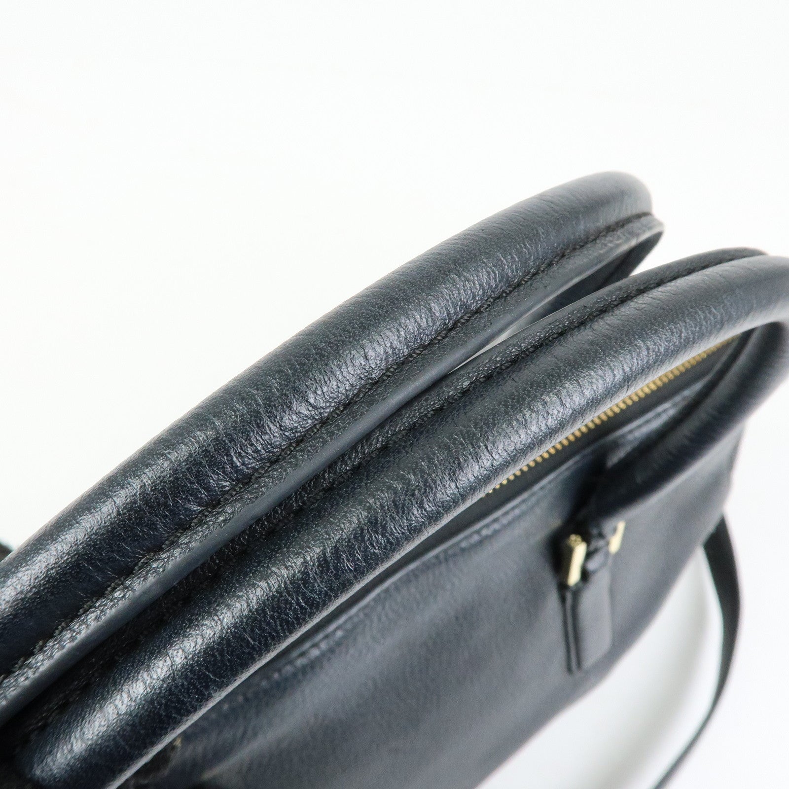 TORY BURCH Double T Leather 2Way Bag Shoulder Hand Bag Black