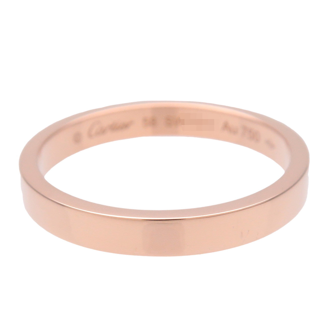 Cartier Engraved Ring K18 750PG Rose Gold US8.5 EU558 HK17