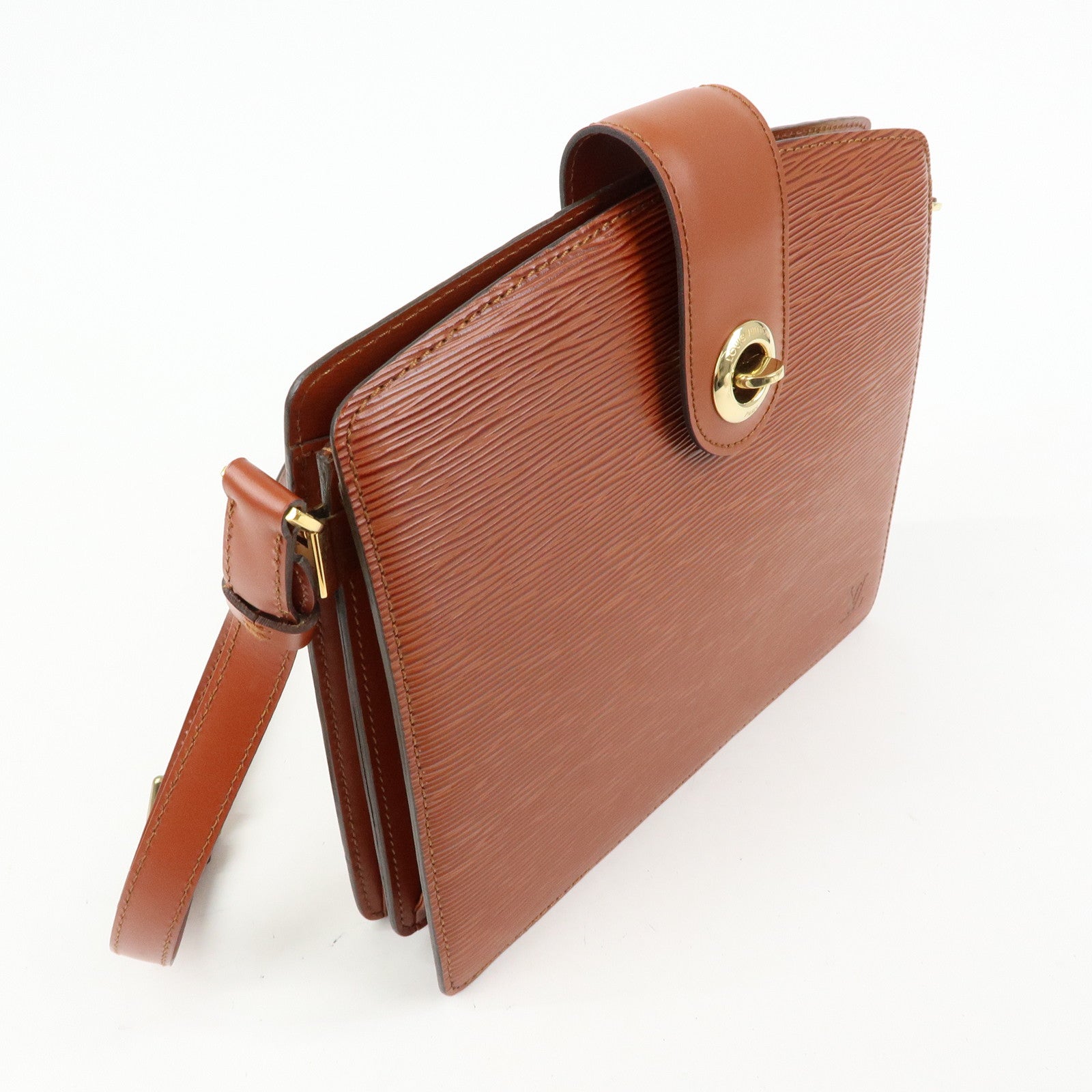 Louis Vuitton Epi Leather Capucines Shoulder Bag Kenya Brown M52343