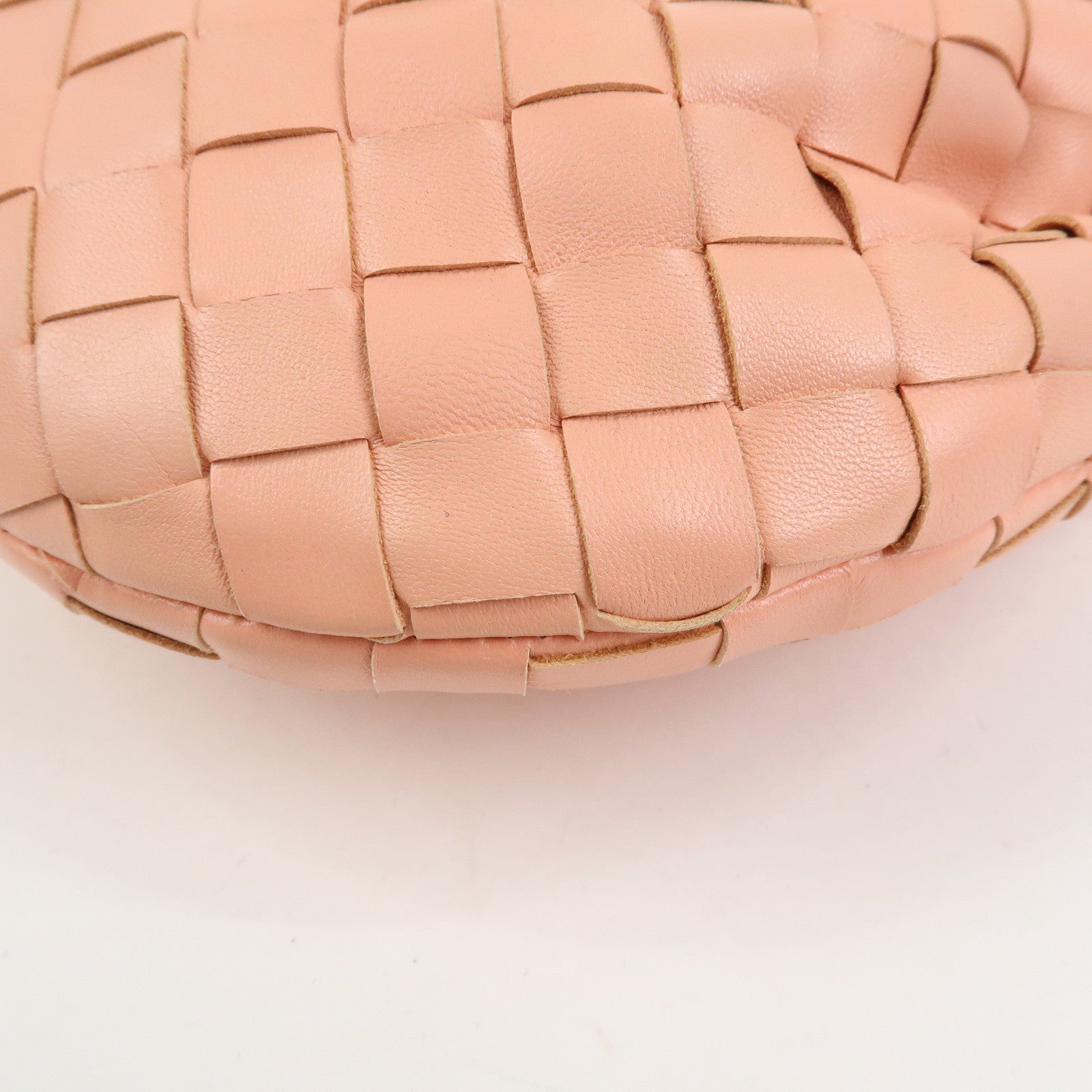BOTTEGA VENETA Mini Jodie Intrecciato Leather Hand Bag Pink