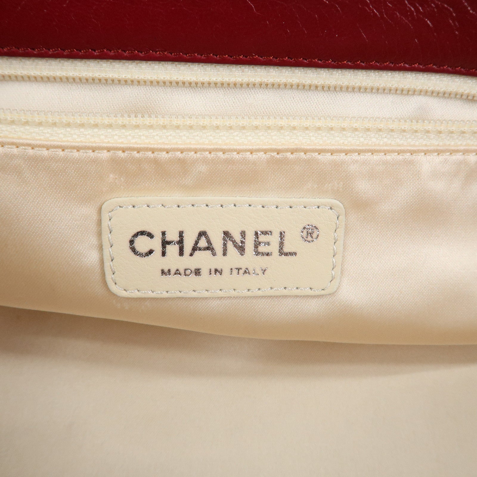CHANEL 2.55 Lamb Skin Leather Chain Shoulder Bag Red Used