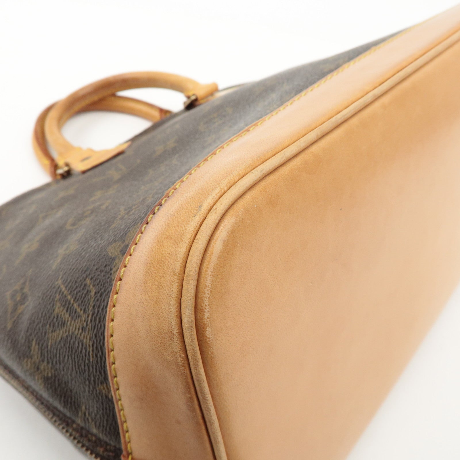 Louis Vuitton Monogram Canvas Alma Hand Bag Brown M51130 Used