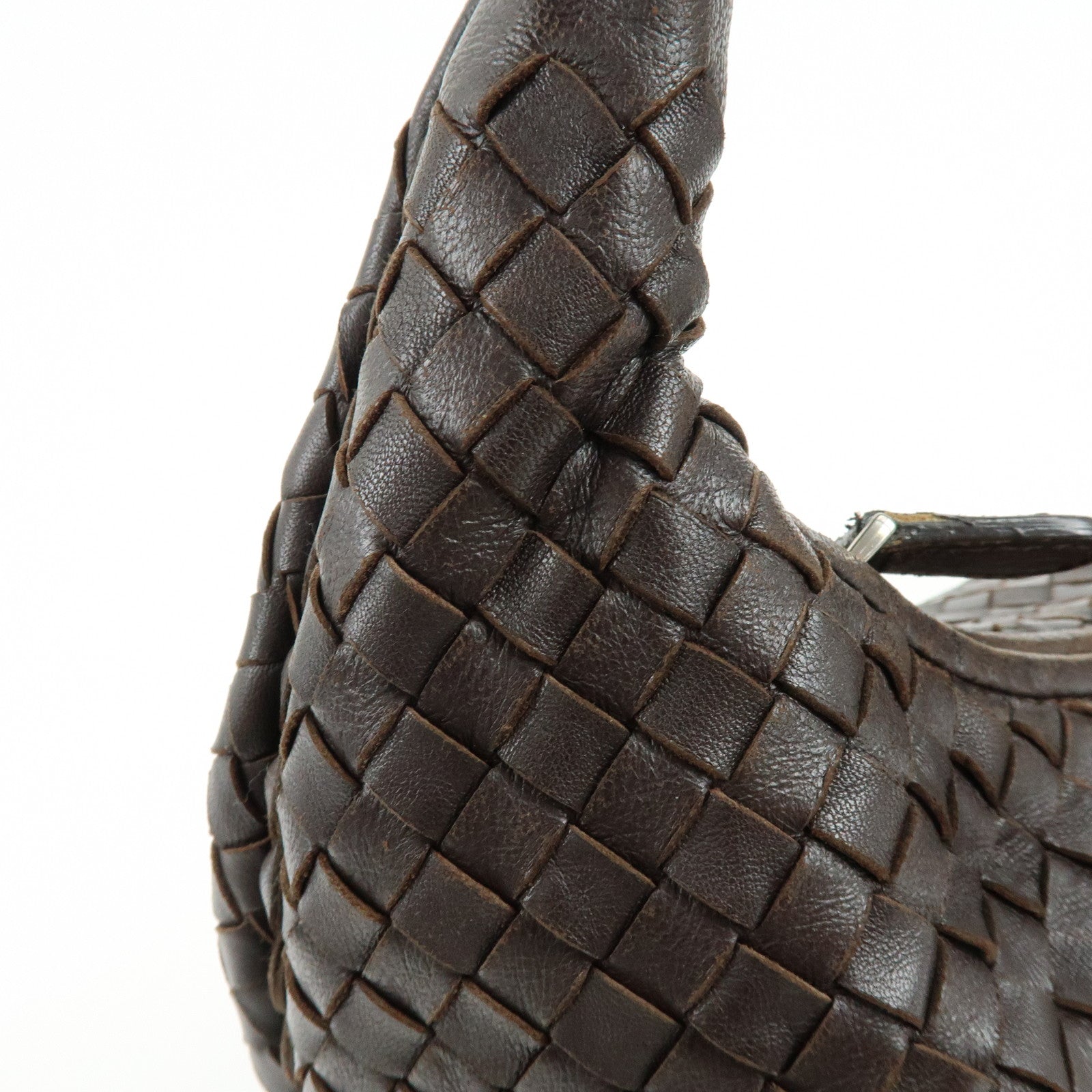 BOTTEGA VENETA Hobo Intrecciato Leather Shoulder Bag Brown 232499