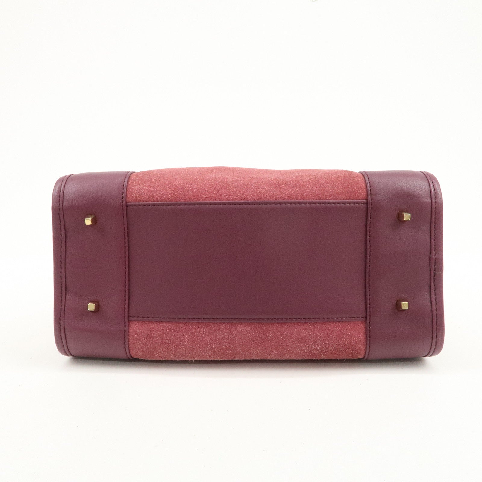 LOEWE Anagram Amazona 28 Suede Leather Hand Bag Pink Purple