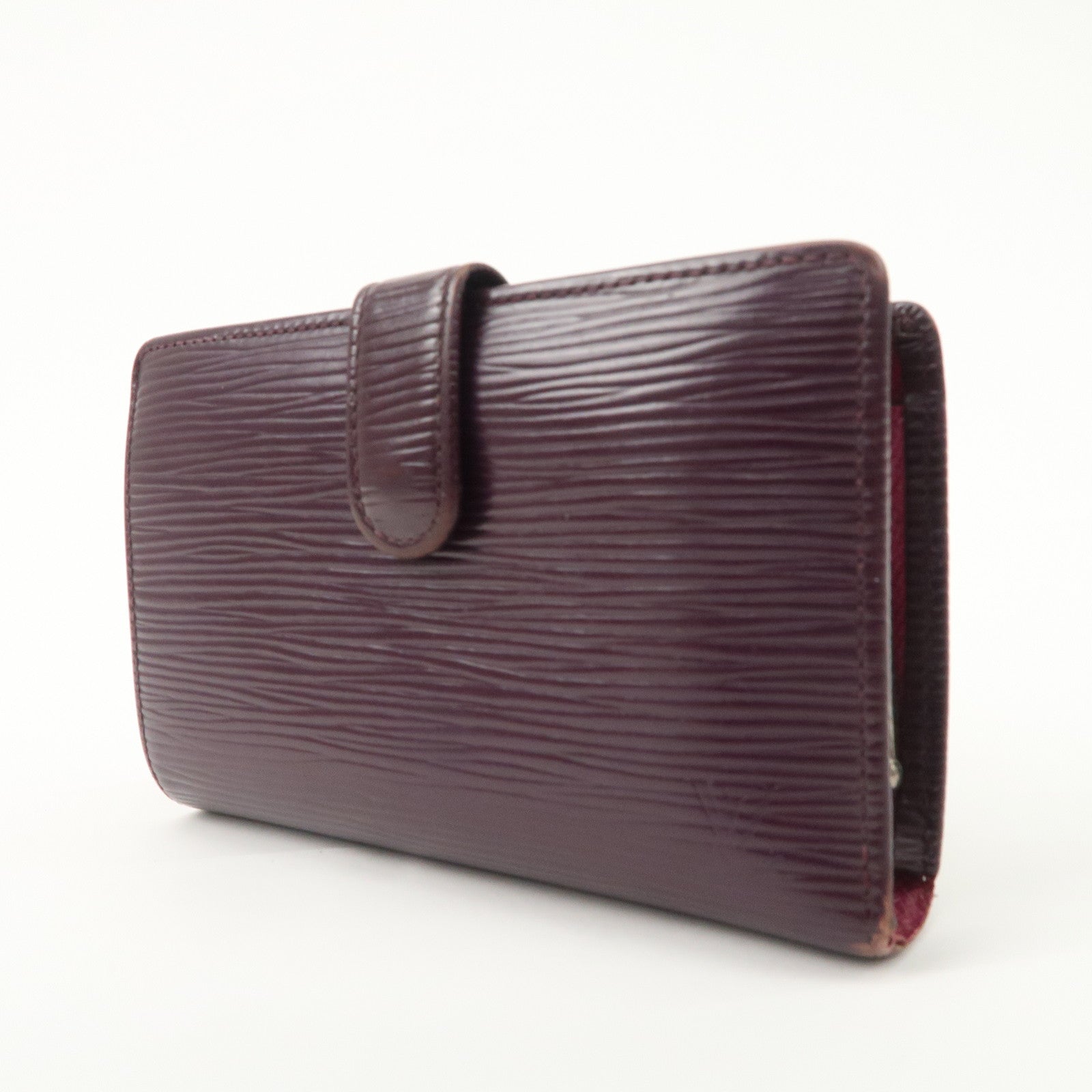 Louis Vuitton Epi Set of 2 Long Wallet Noir Cassis M63242 M6364K Used