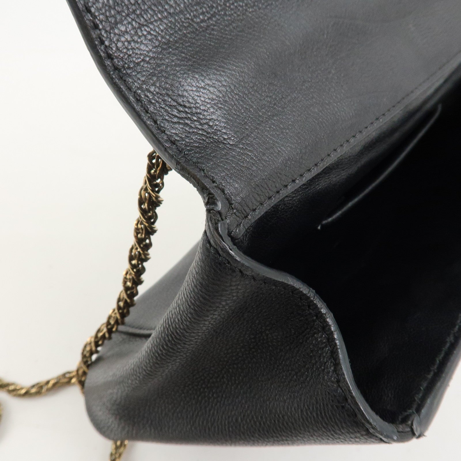 Chloe Elsie Leather Chain Shoulder Bag Hand Bag Black