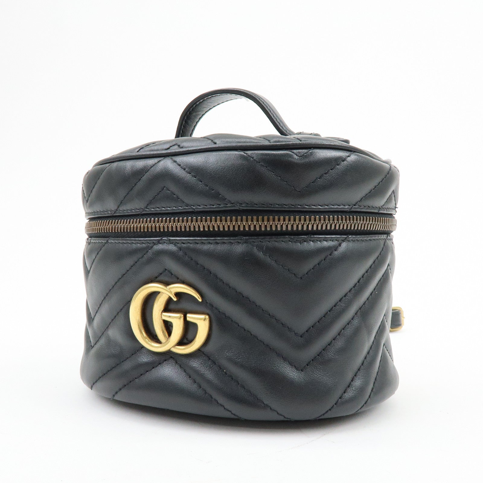 GUCCI GG Marmont Leather Backpack Rucksack Black 598594