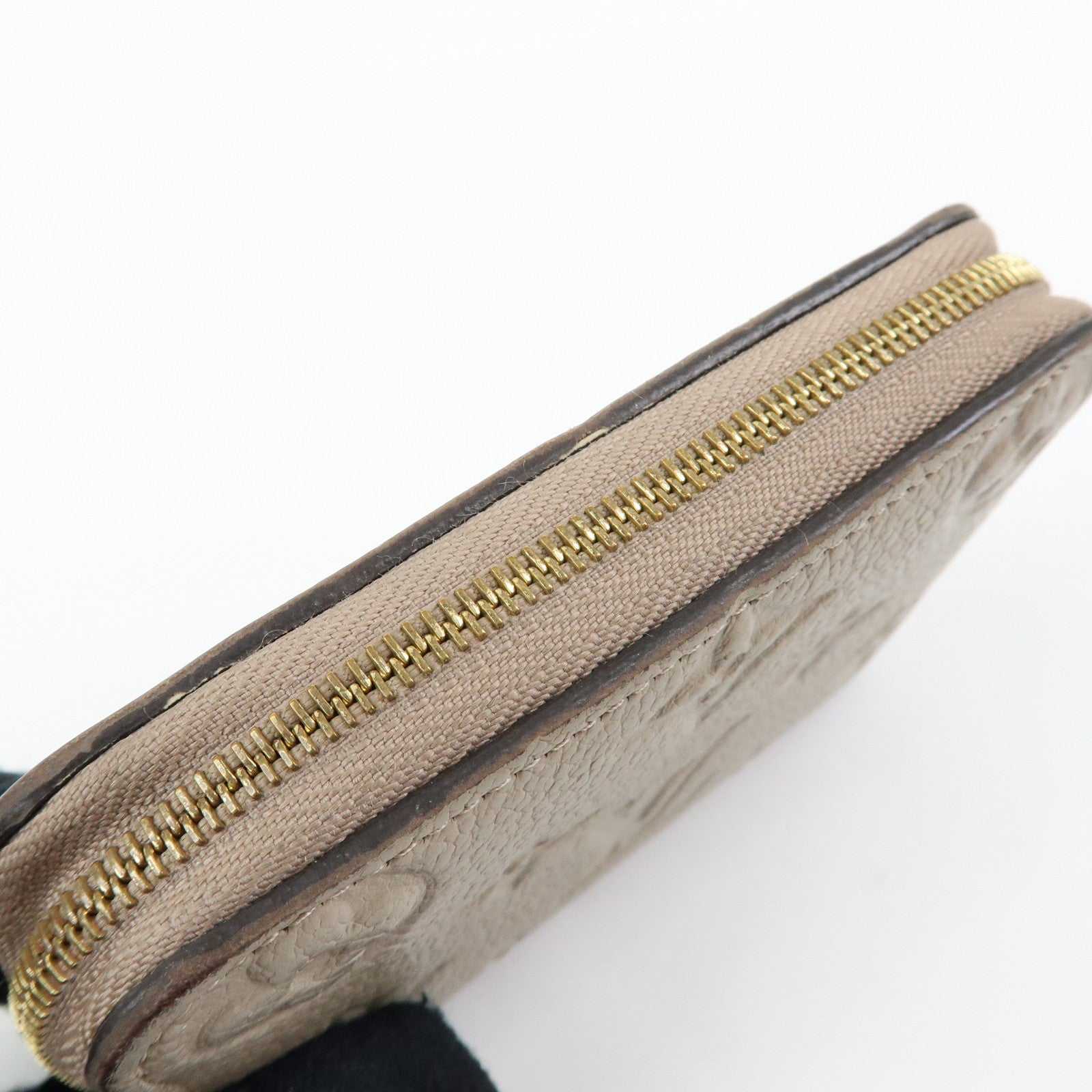 Louis Vuitton Monogram Empreinte Round Zippy Coin Case Beige M68696