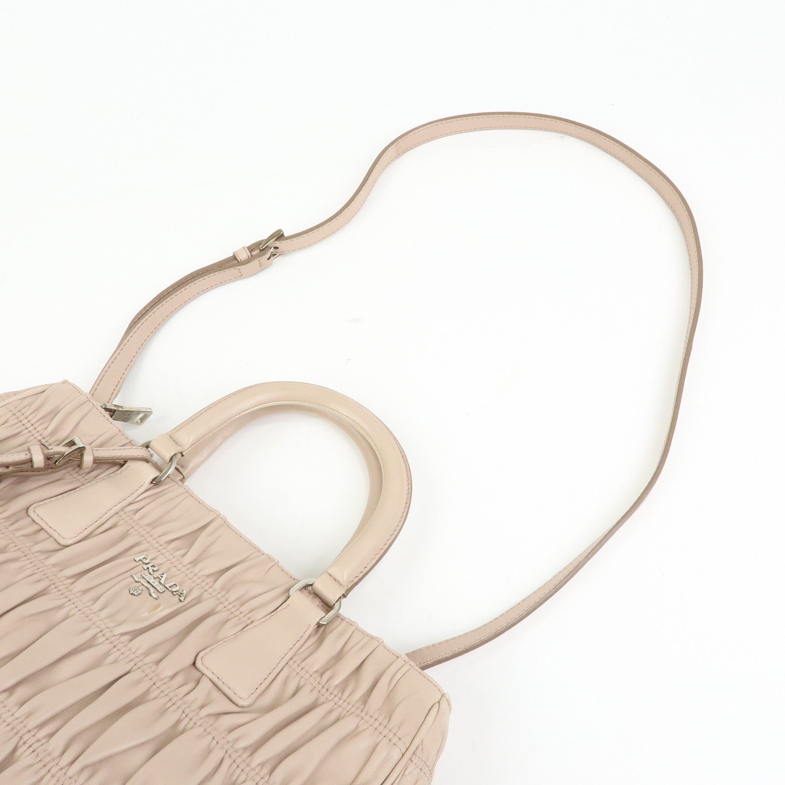 PRADA Nappa Gaufure Leather 2Way Hand Bag Shoulder Bag B2599L